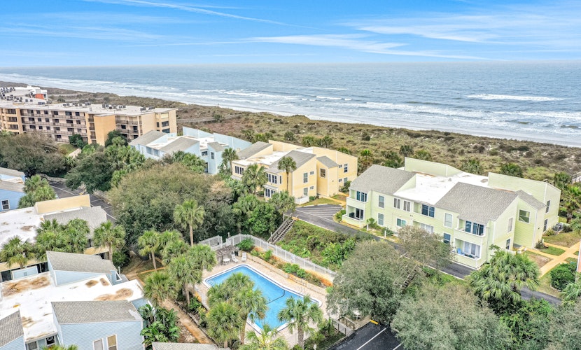 Oceanfront condo with pool, grill, central AC, washer/dryer, & snowbird friendly