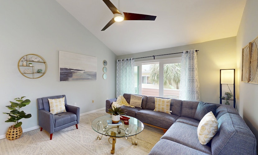 Spacious condo with 2 private balconies, beach access and pool