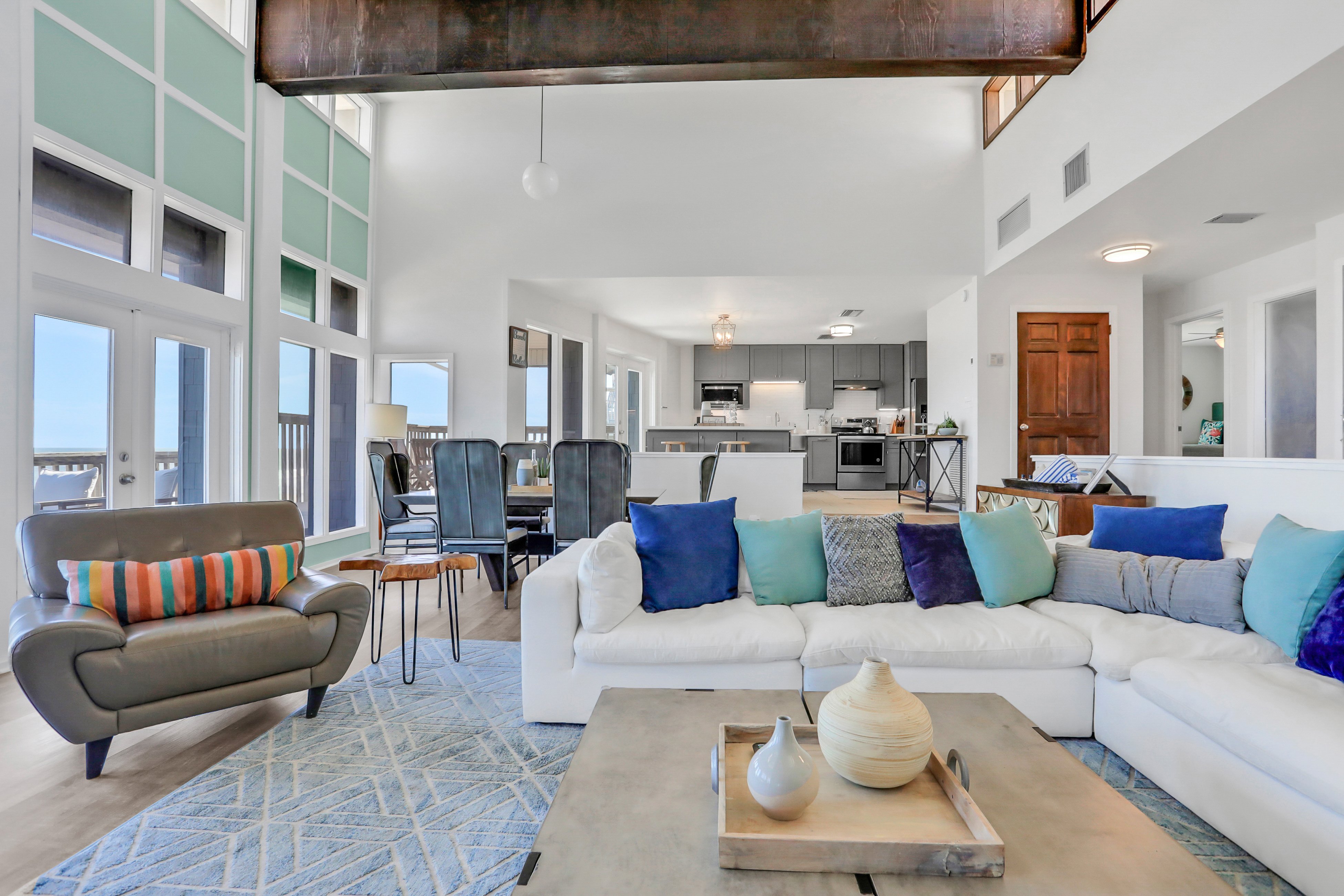 Gorgeous beachfront home with inviting deck & patio, hammock, amazing views