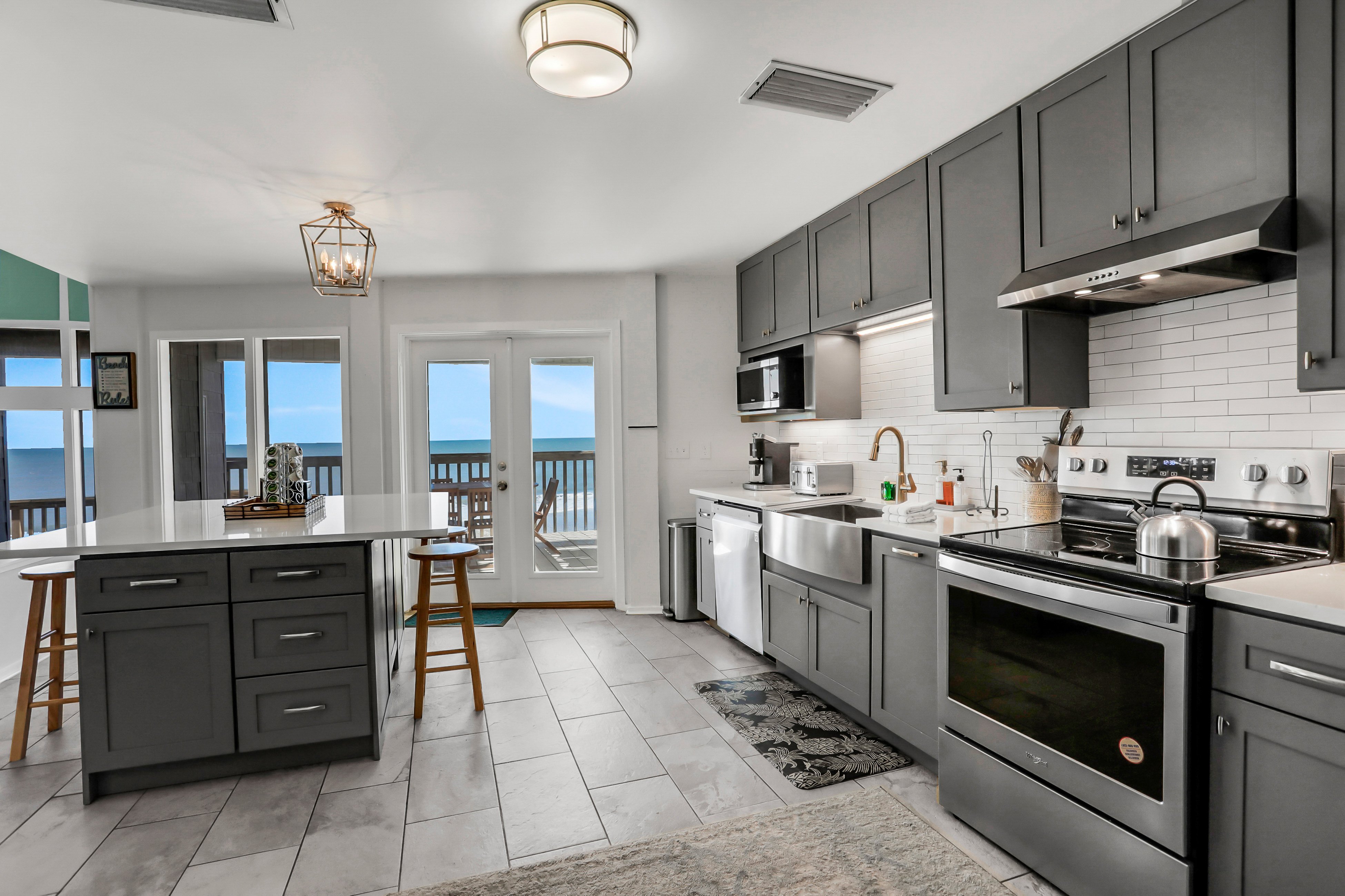 Gorgeous beachfront home with inviting deck & patio, hammock, amazing views