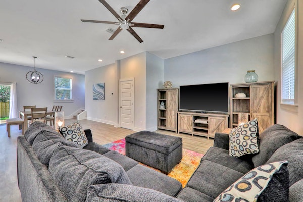 Spacious beach home - just a block from the ocean & the river