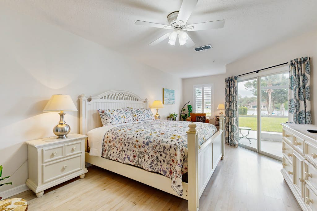 Ground floor waterview condo with resort amenities, private patio and pool