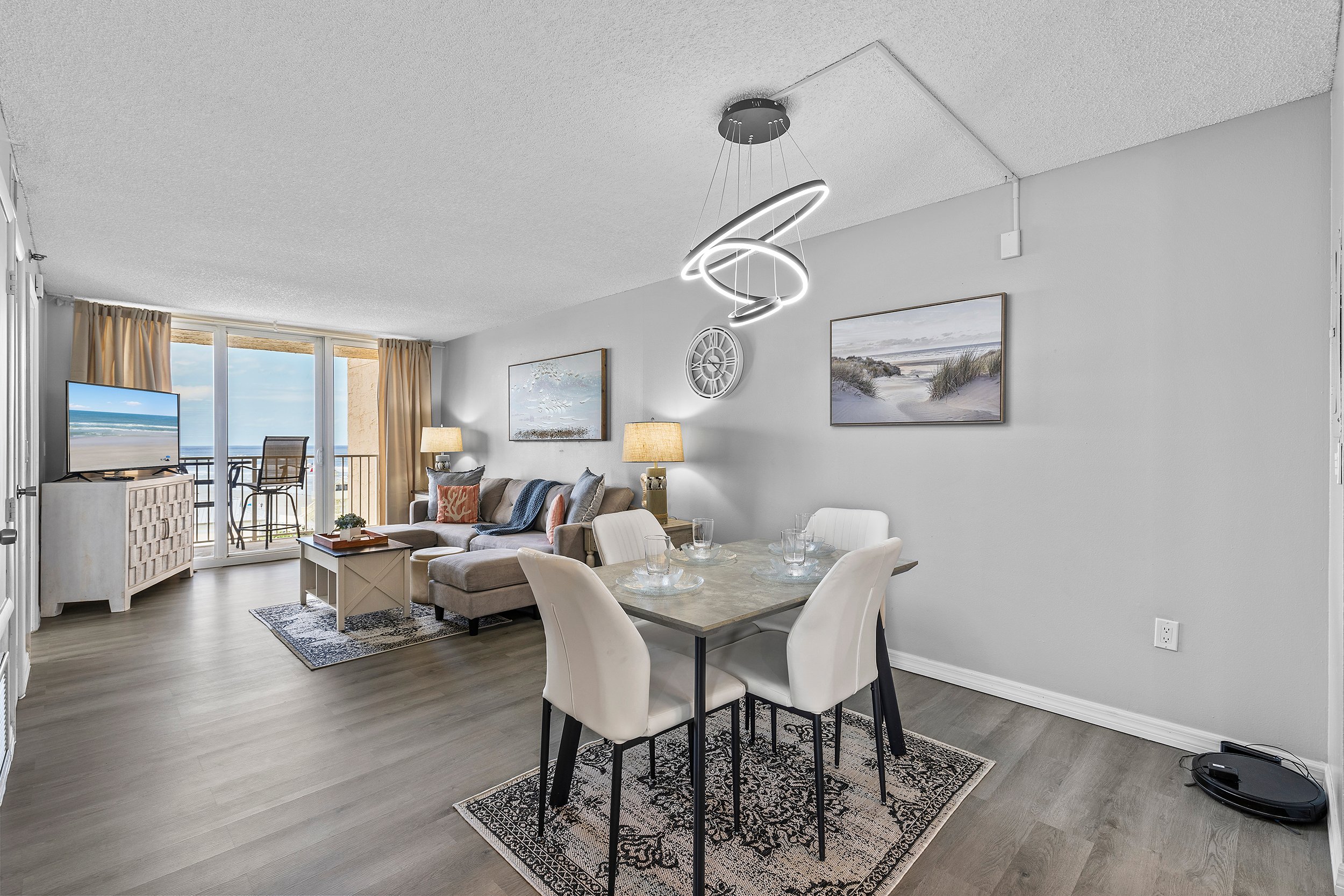 Beachfront Oceanview Condo with Office Space - Work, Relax, Walk to Flagler Ave