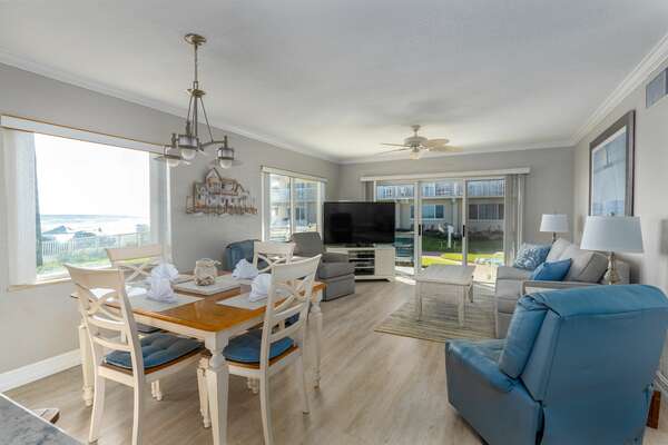 Beachfront Comfort w/ Pool, Patio & Steps to Flagler Avenue