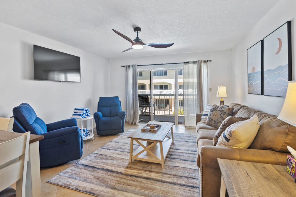 Beachfront Comfort w/ Pool, Balcony & Steps to Flagler Avenue