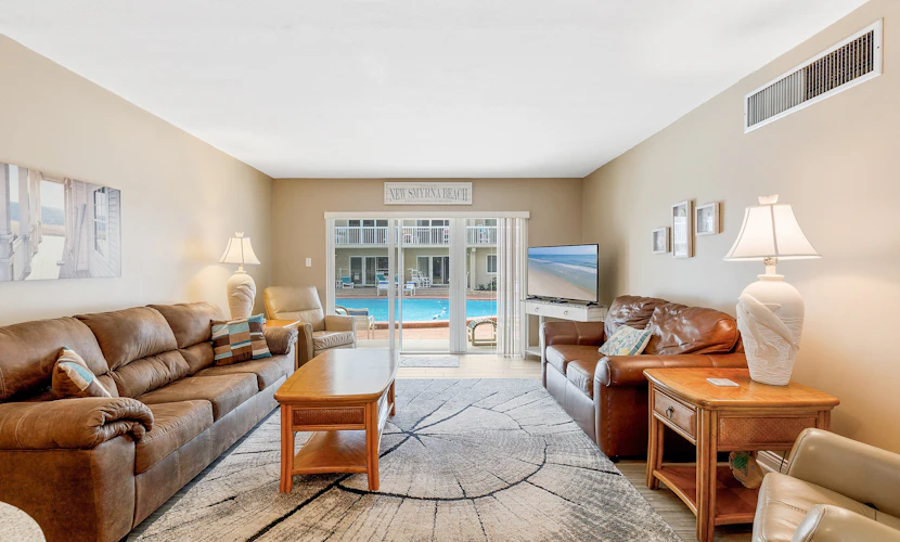 Beachfront Comfort w/ Pool, Patio & Steps to Flagler Avenue