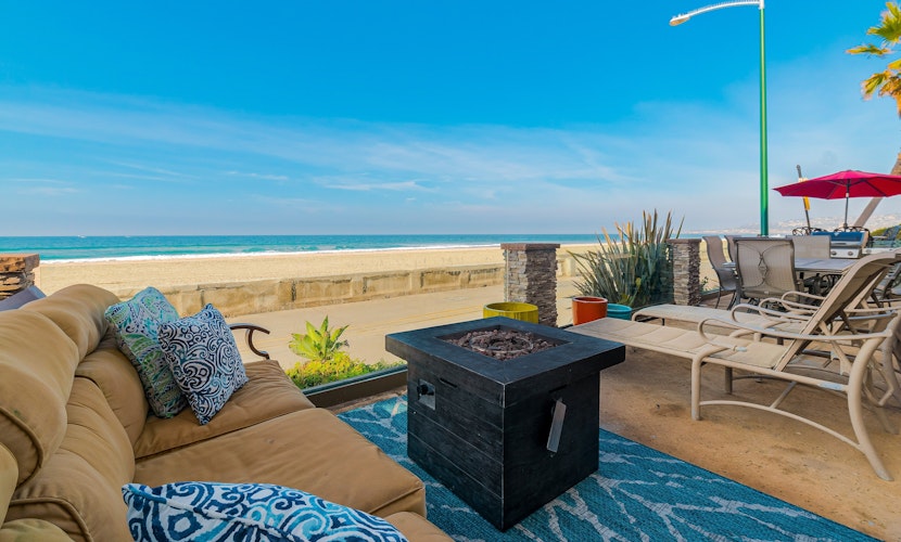 Santa Barbara Unit #2: Beachfront condo across the beach w/ private patio, fire pit, gas grill