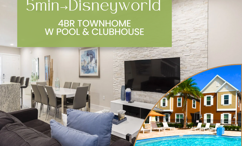 5min to Disney Fantastic Townhome | BBQ | 152