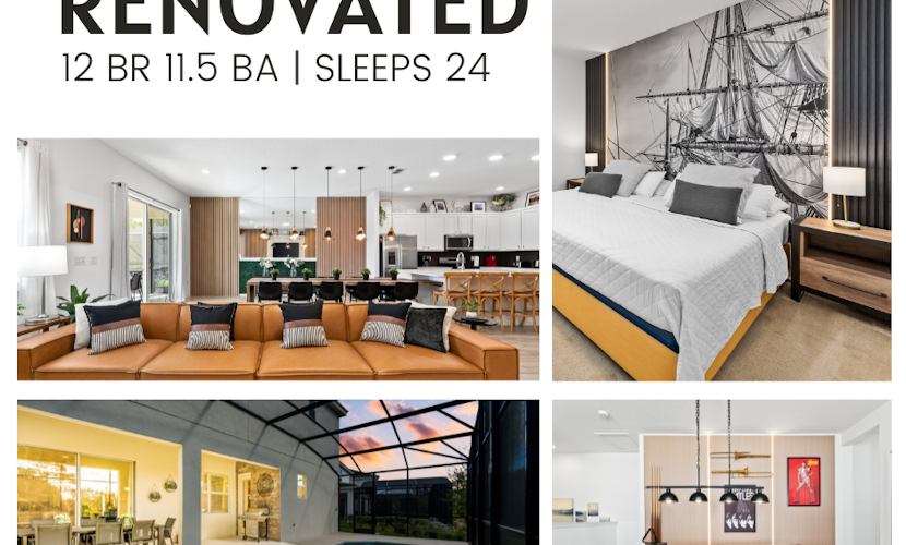 Newly Renovated & Stylish Home w Private Pool, 12BR