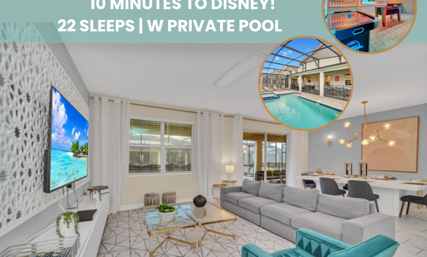 9 BR Family Home | 8 Min to Disney!