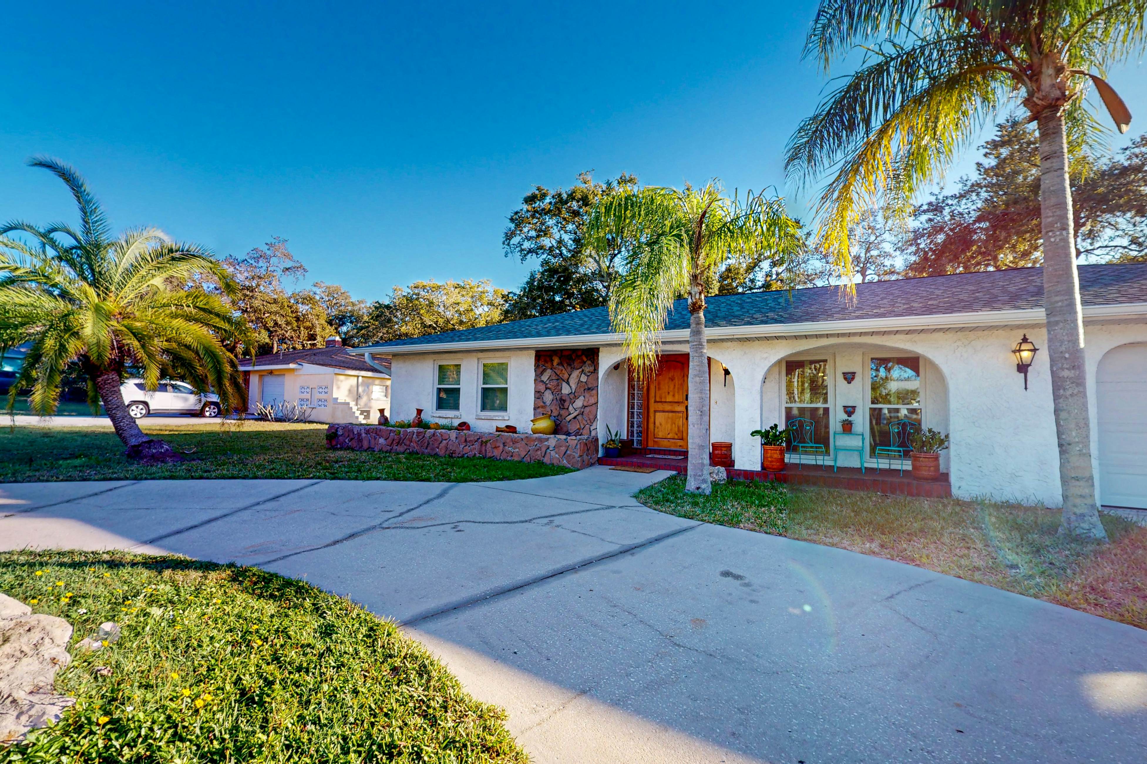 Home near the beach with private pool, enclosed patio, & W/D