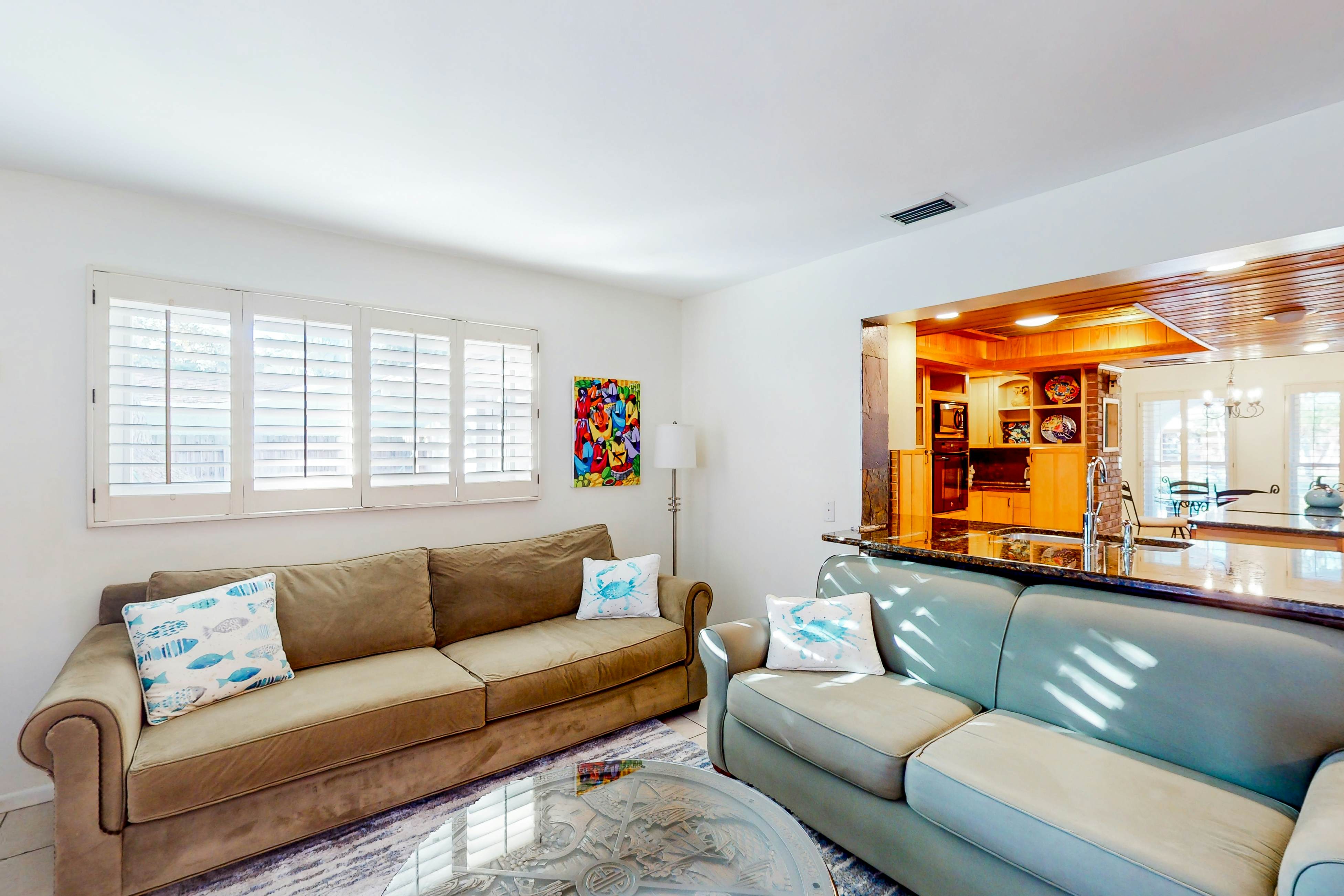 Home near the beach with private pool, enclosed patio, & W/D