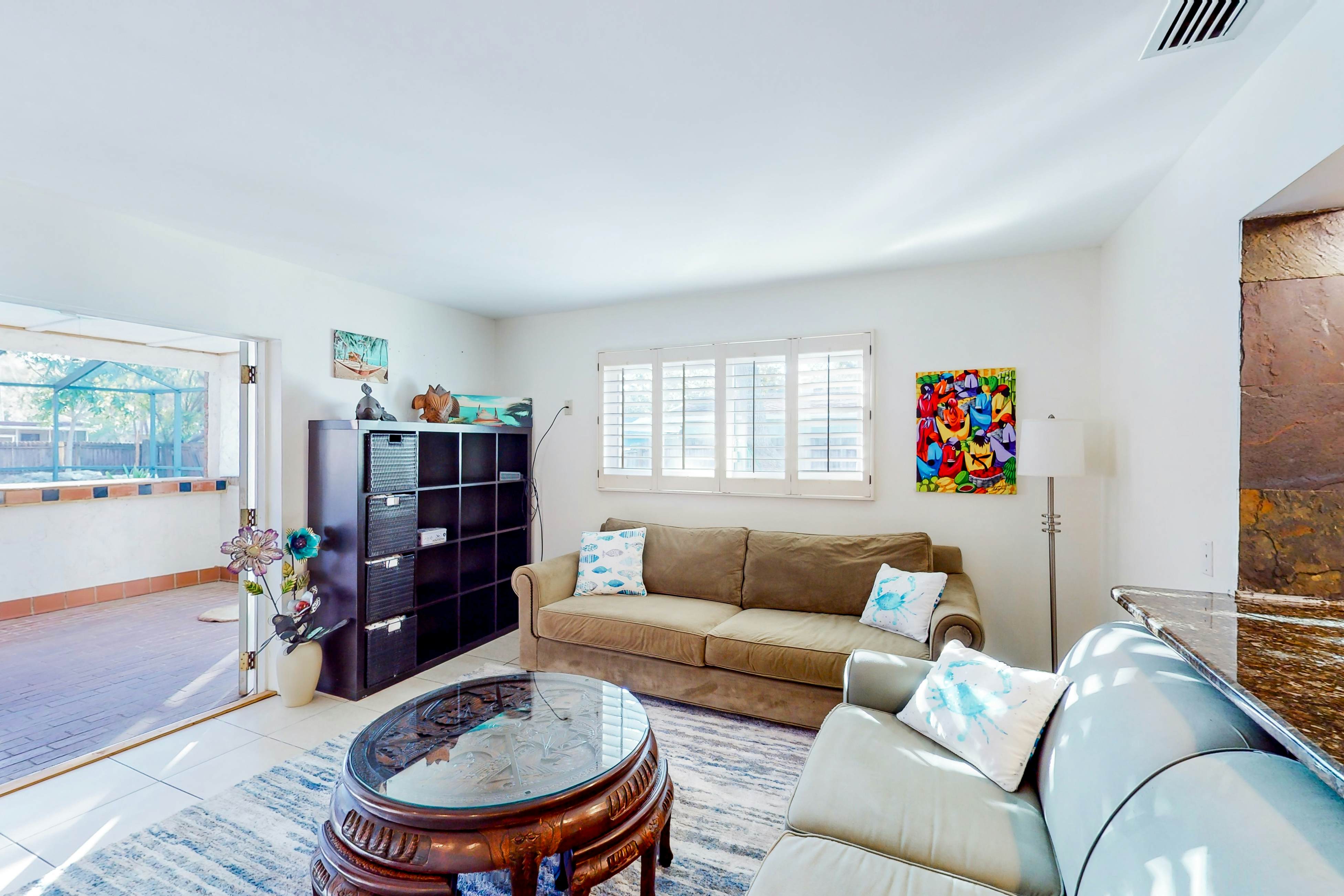 Home near the beach with private pool, enclosed patio, & W/D