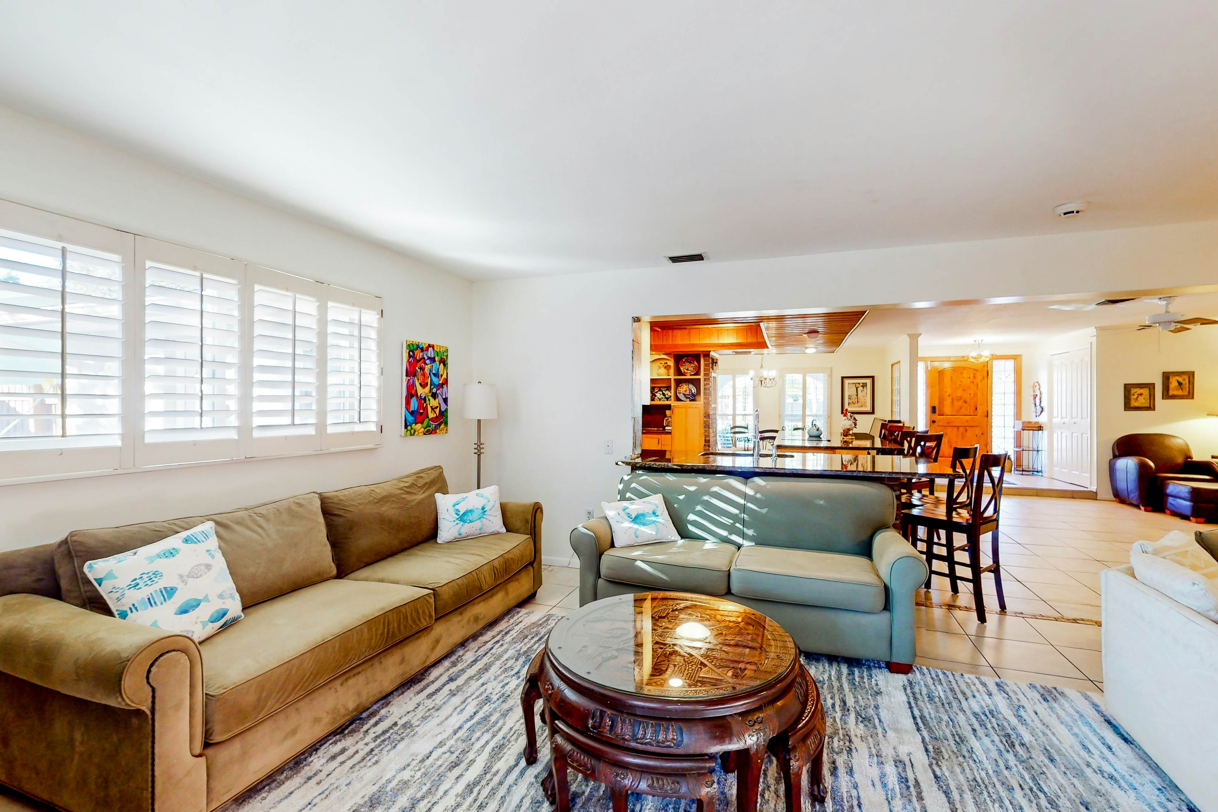 Home near the beach with private pool, enclosed patio, & W/D