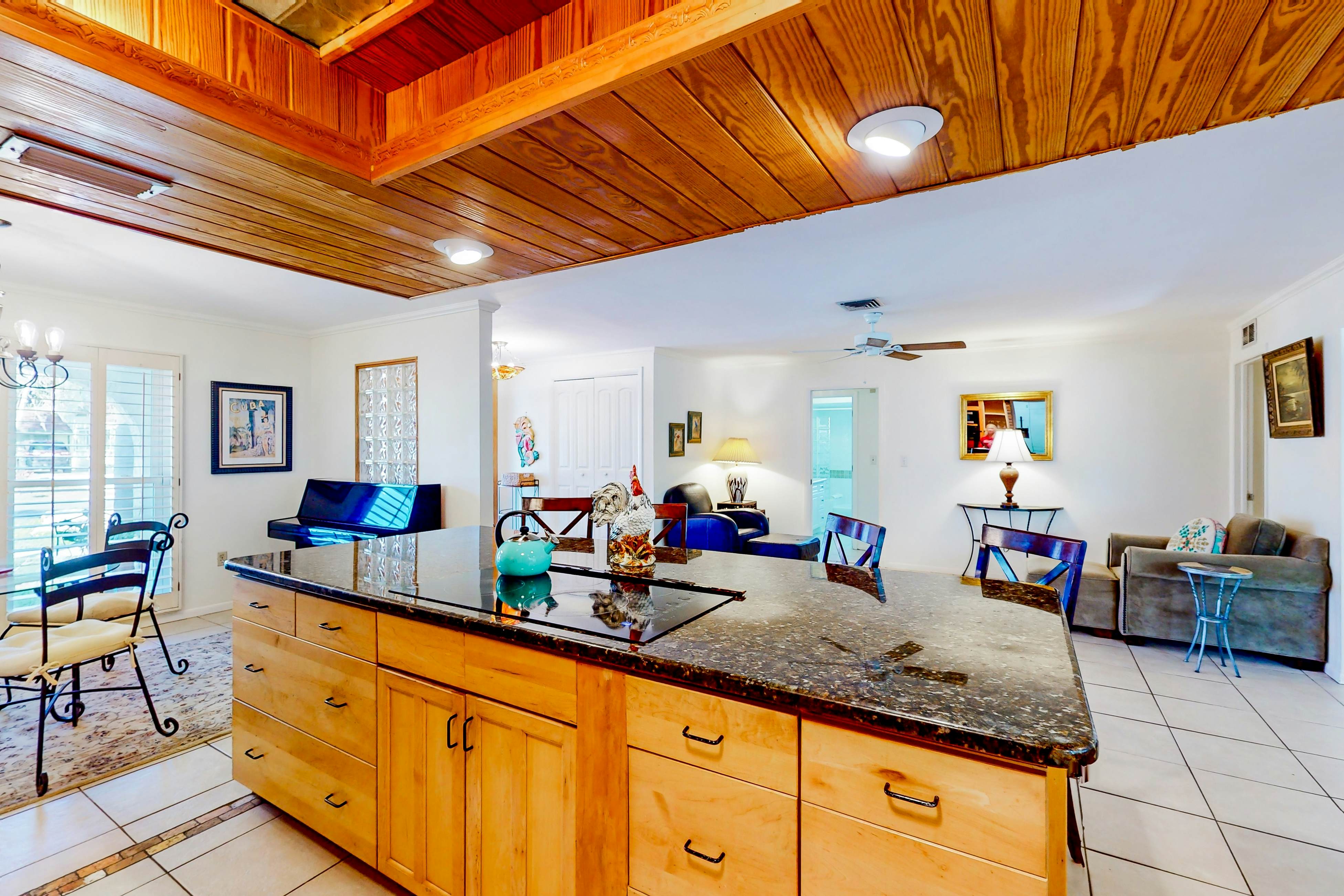 Home near the beach with private pool, enclosed patio, & W/D