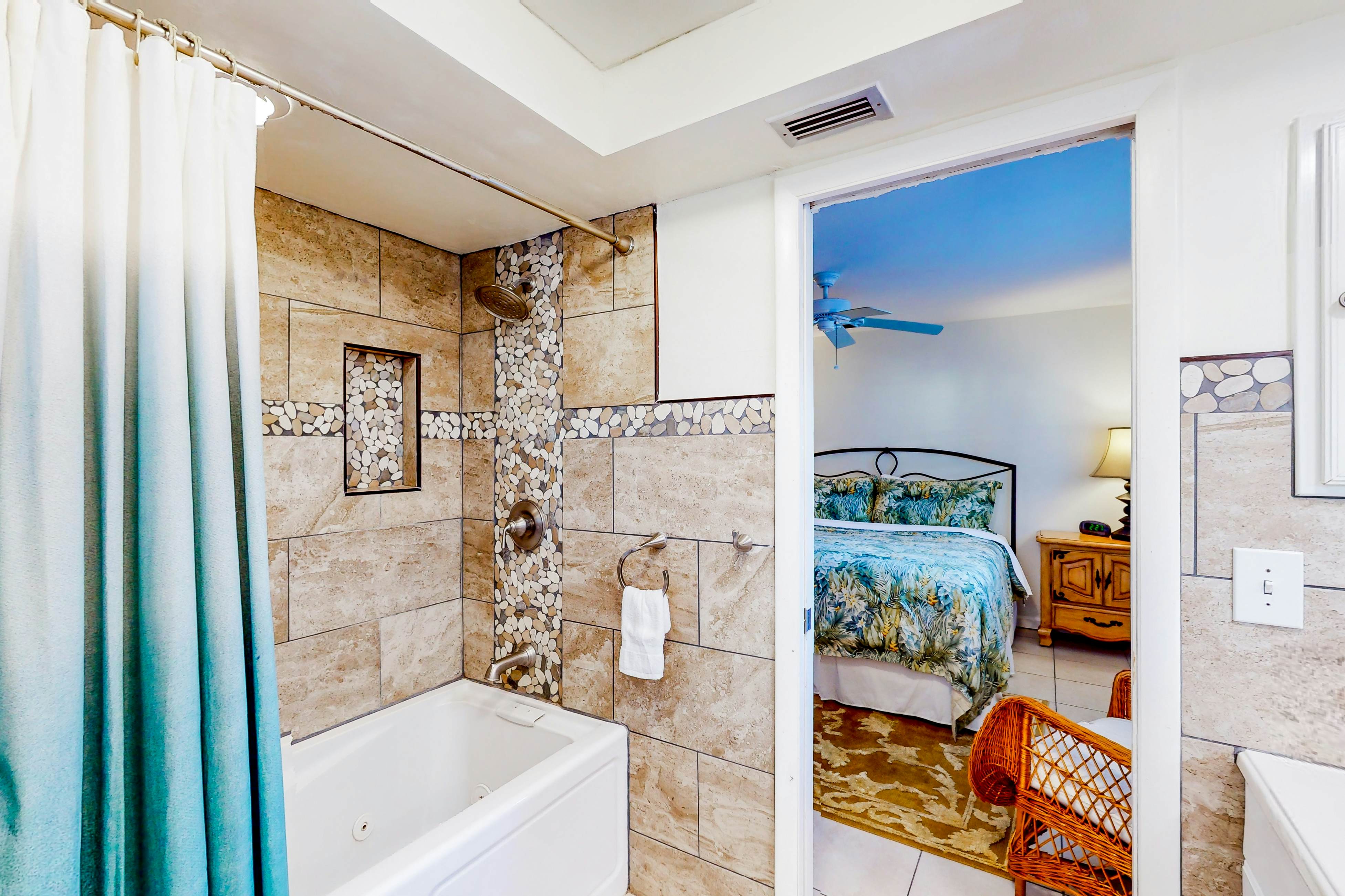 Home near the beach with private pool, enclosed patio, & W/D