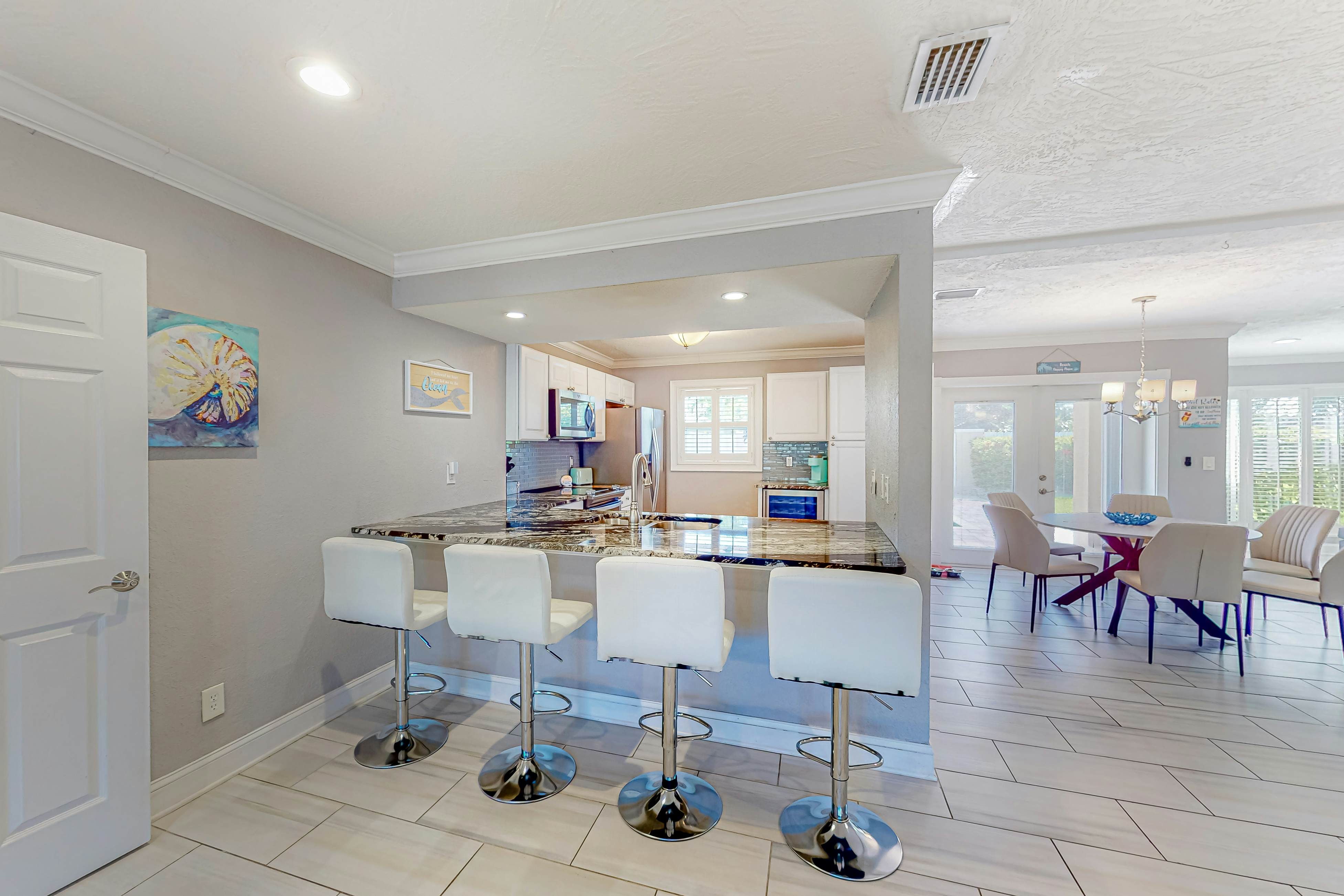 Dog-friendly home near beaches with private pool, enclosed backyard, grill, W/D