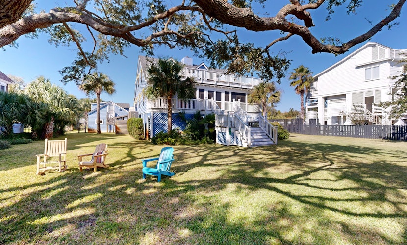 Charming 2,704 Square Foot Beach Home with Balconies & Lush Yard
