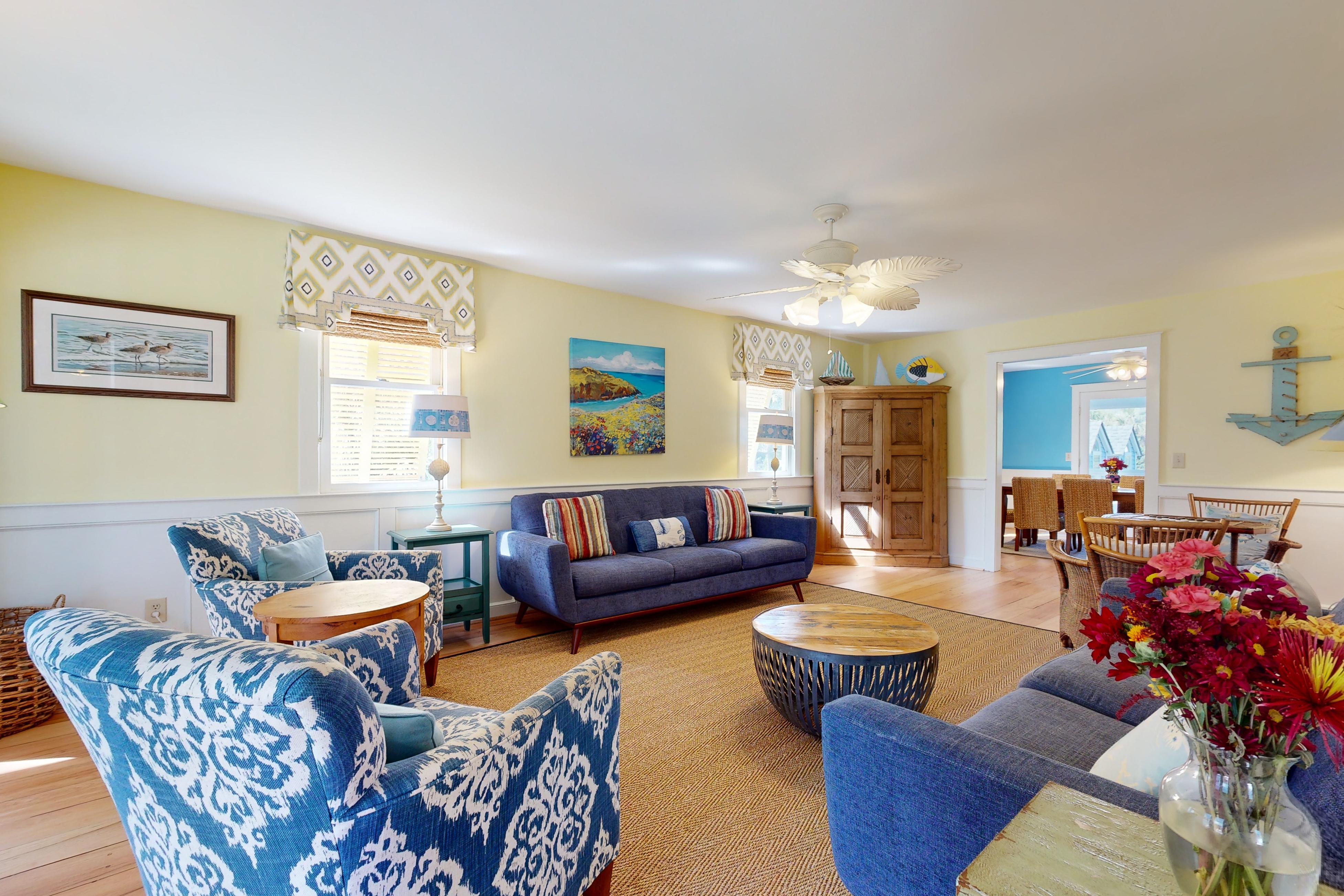 Charming 2,704 Square Foot Beach Home with Balconies & Lush Yard