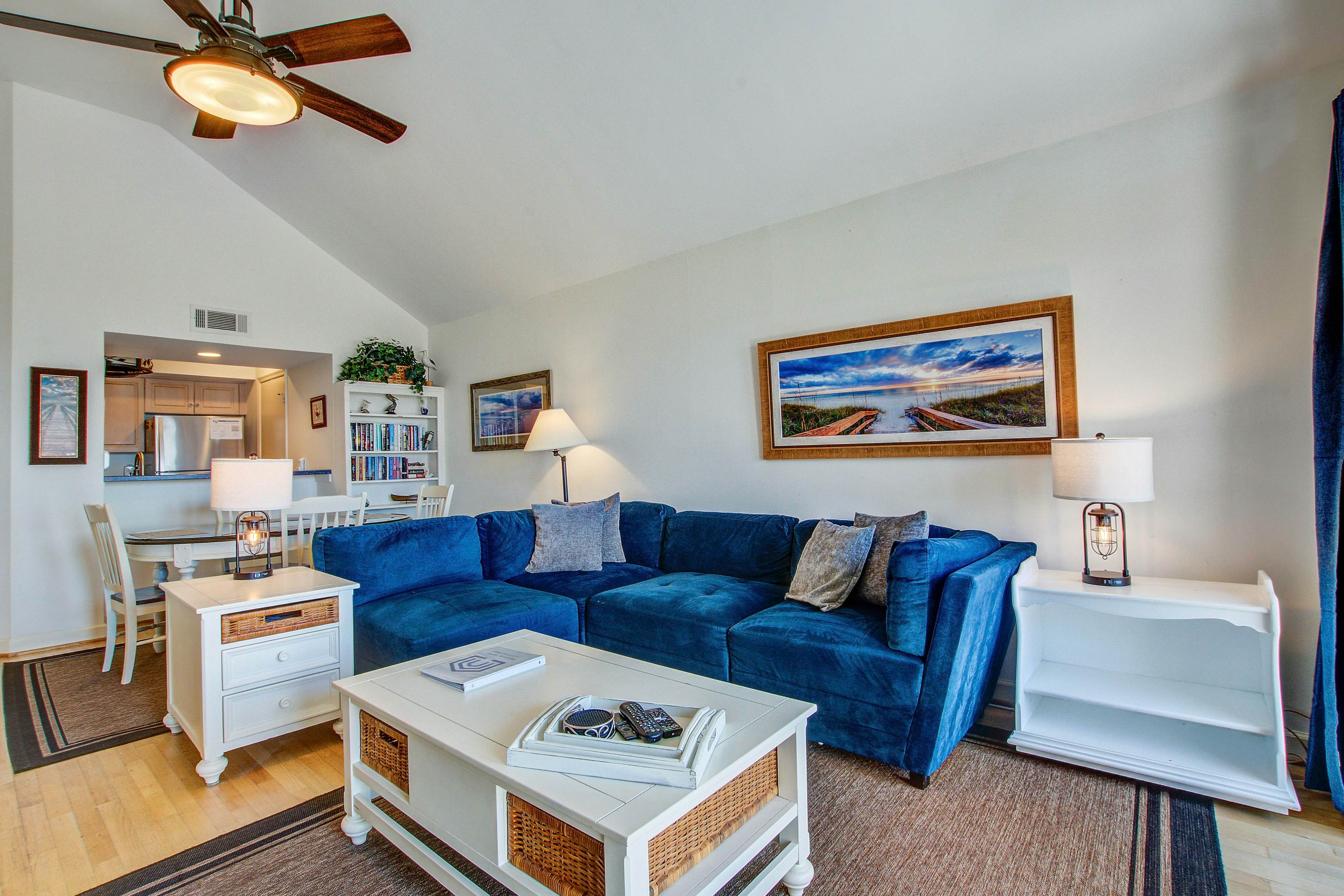 Beachfront villa with dolphin viewing deck, shared pools, tennis, golf & more