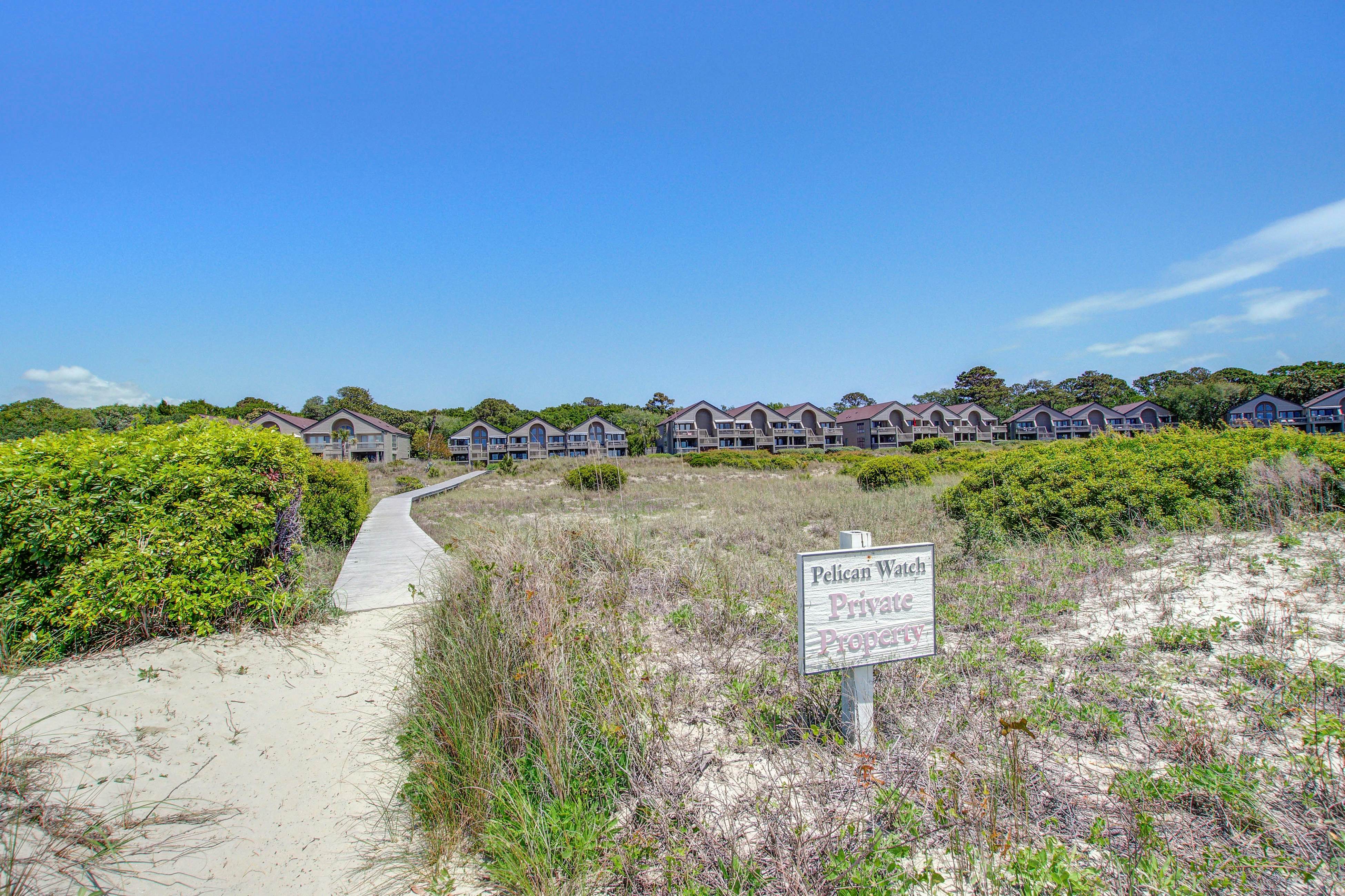 Beachfront villa with dolphin viewing deck, shared pools, tennis, golf & more