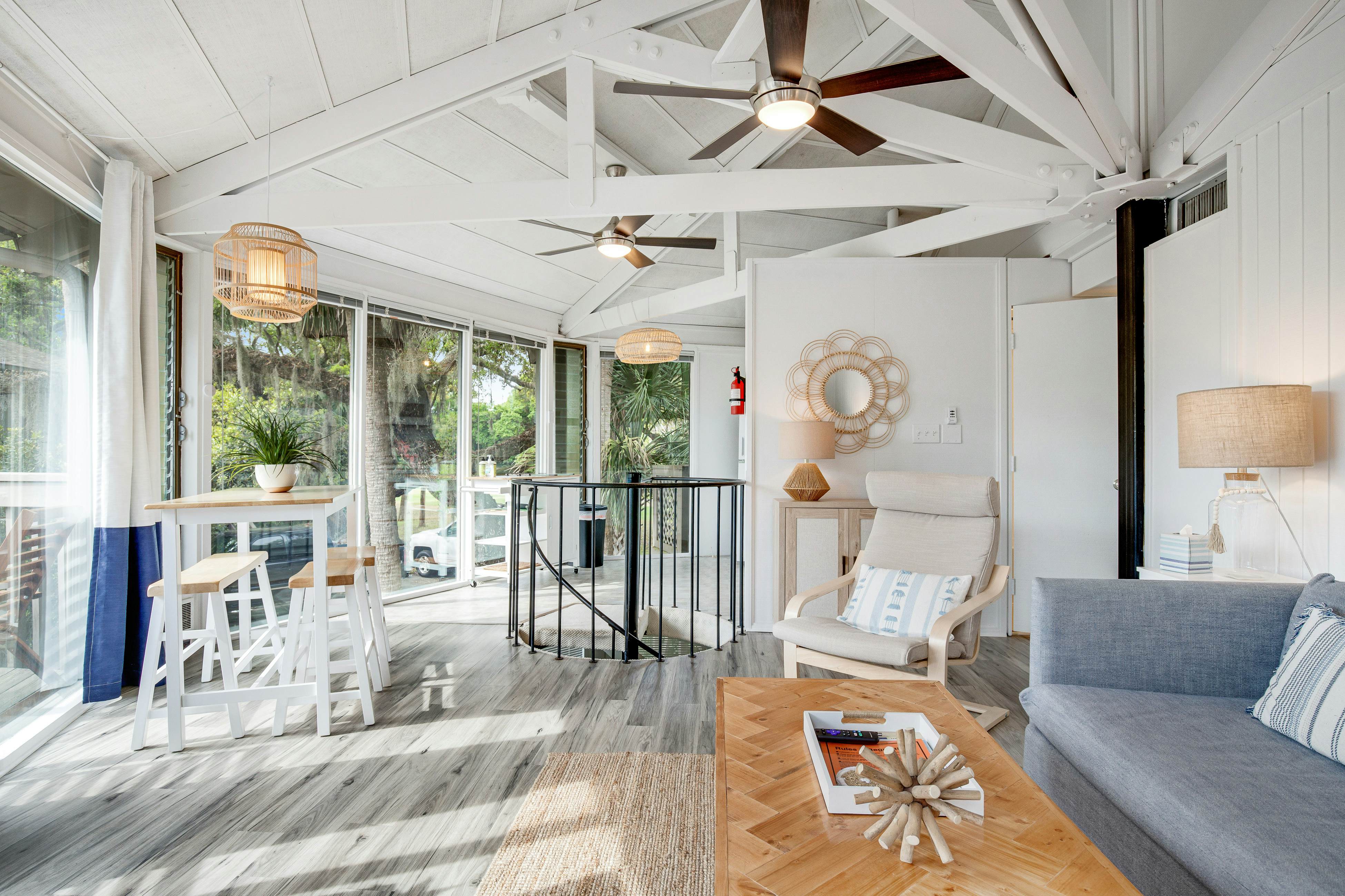 Lakefront home with lagoon view, deck & AC - close to beach, golf, & pools