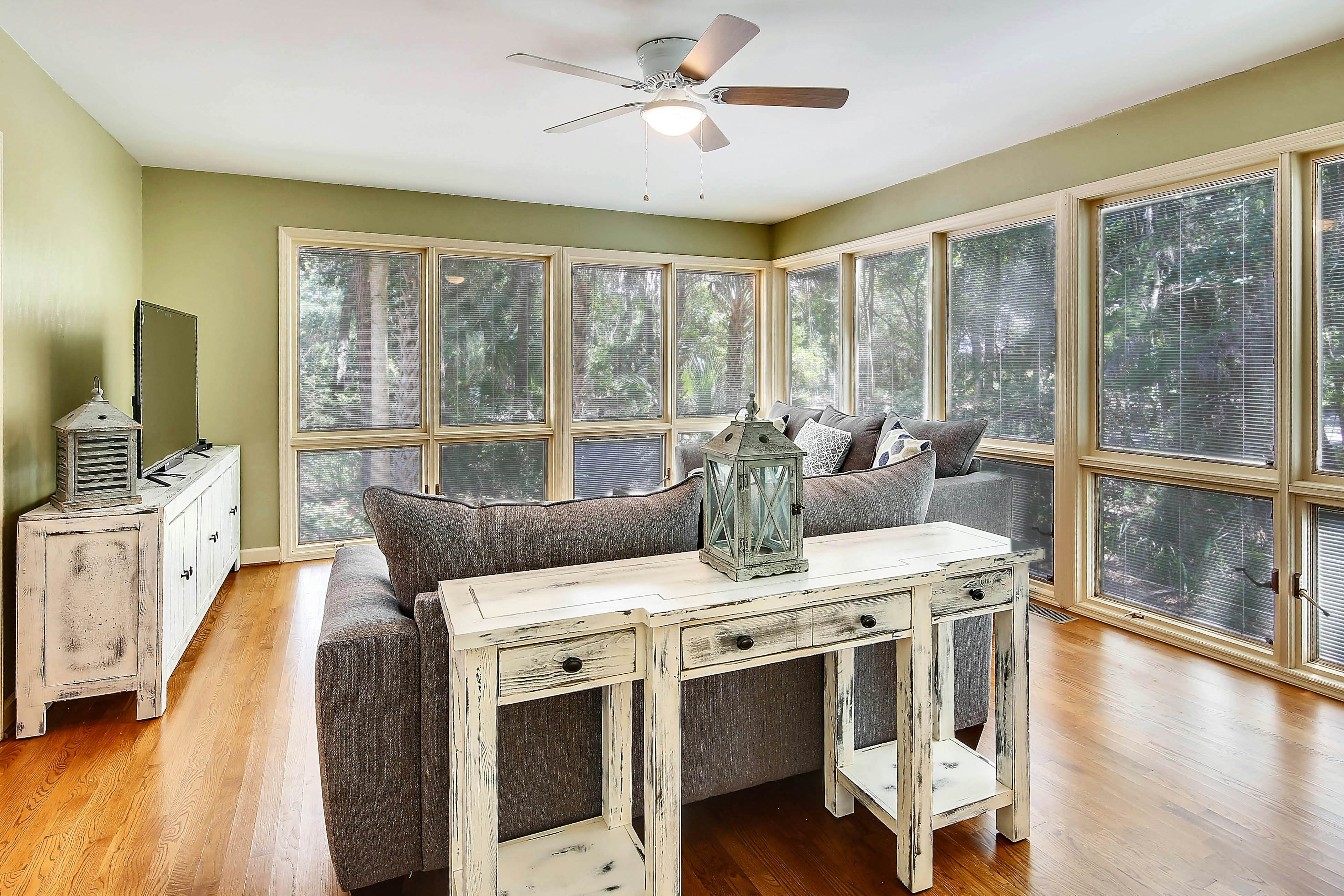 Dog-friendly home with large deck, on-site pools, tennis & Beach Club