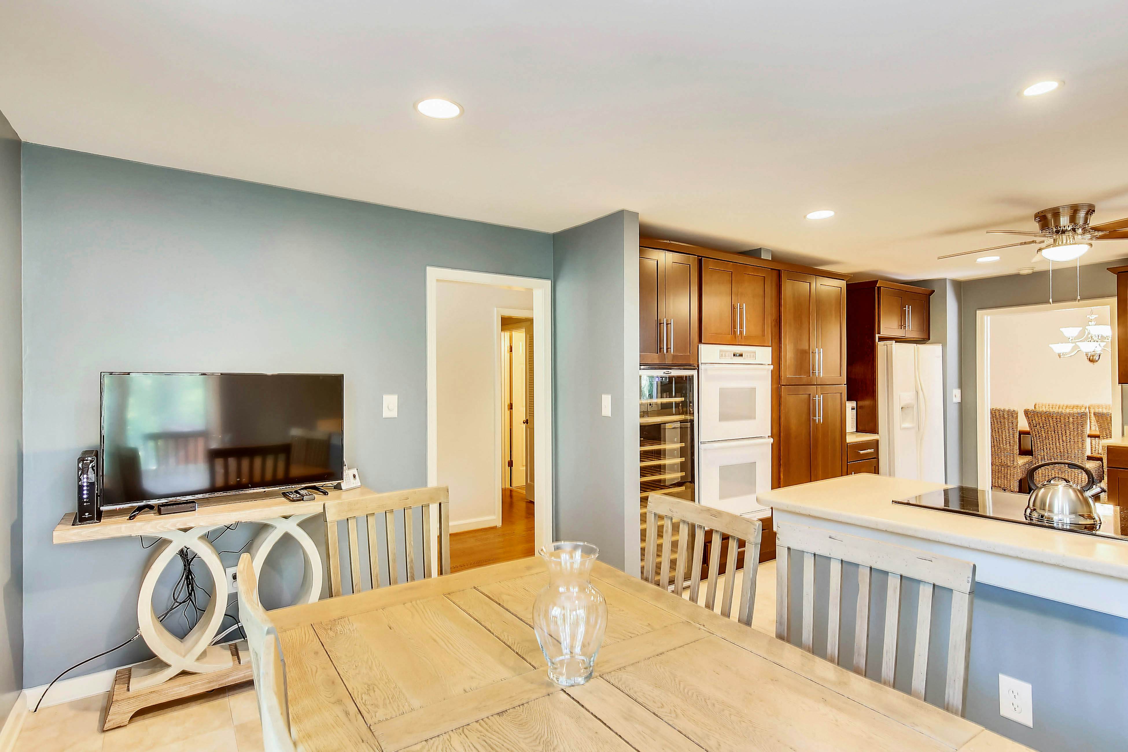 Dog-friendly home with large deck, on-site pools, tennis & Beach Club