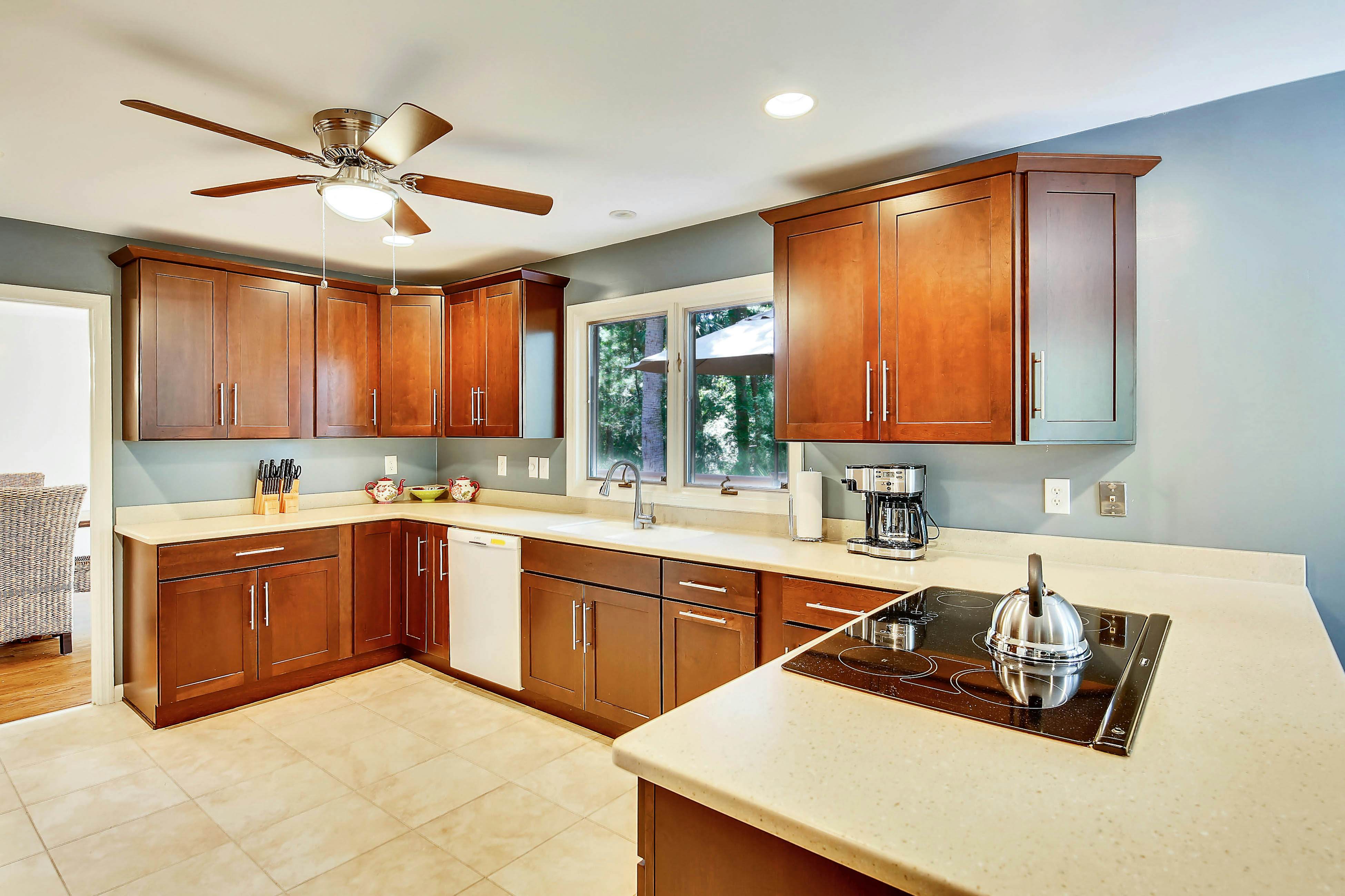 Dog-friendly home with large deck, on-site pools, tennis & Beach Club