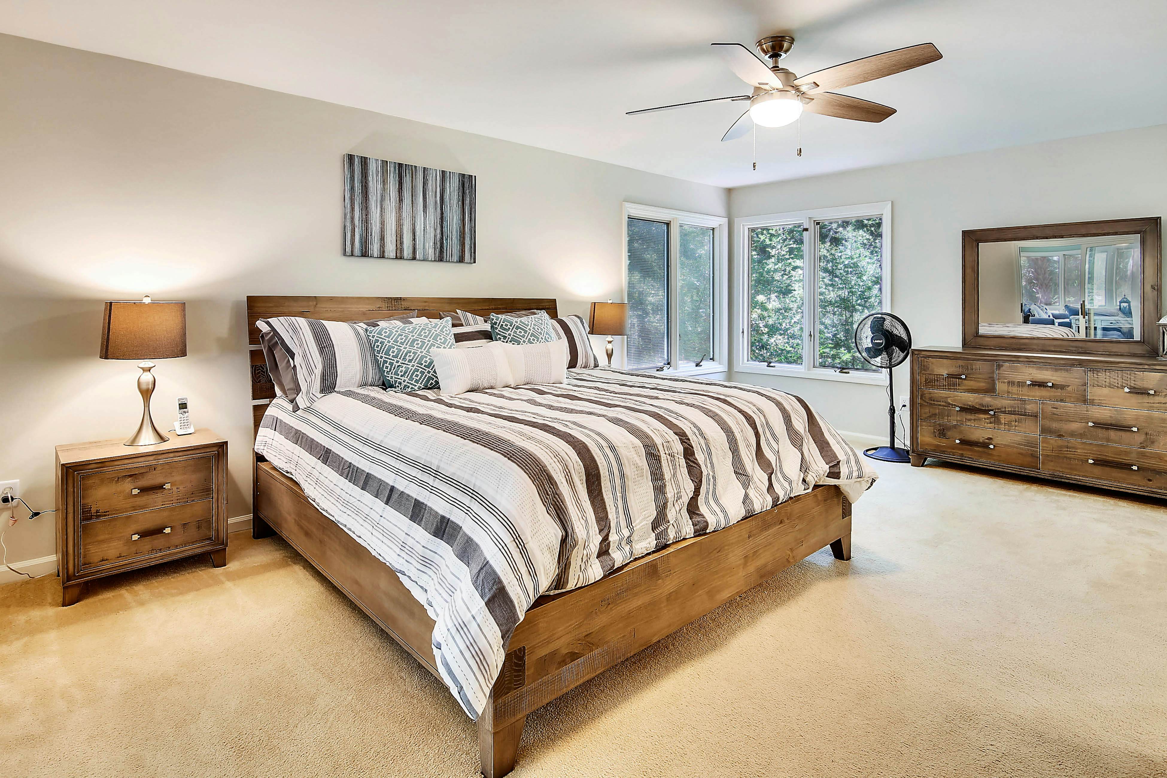 Dog-friendly home with large deck, on-site pools, tennis & Beach Club