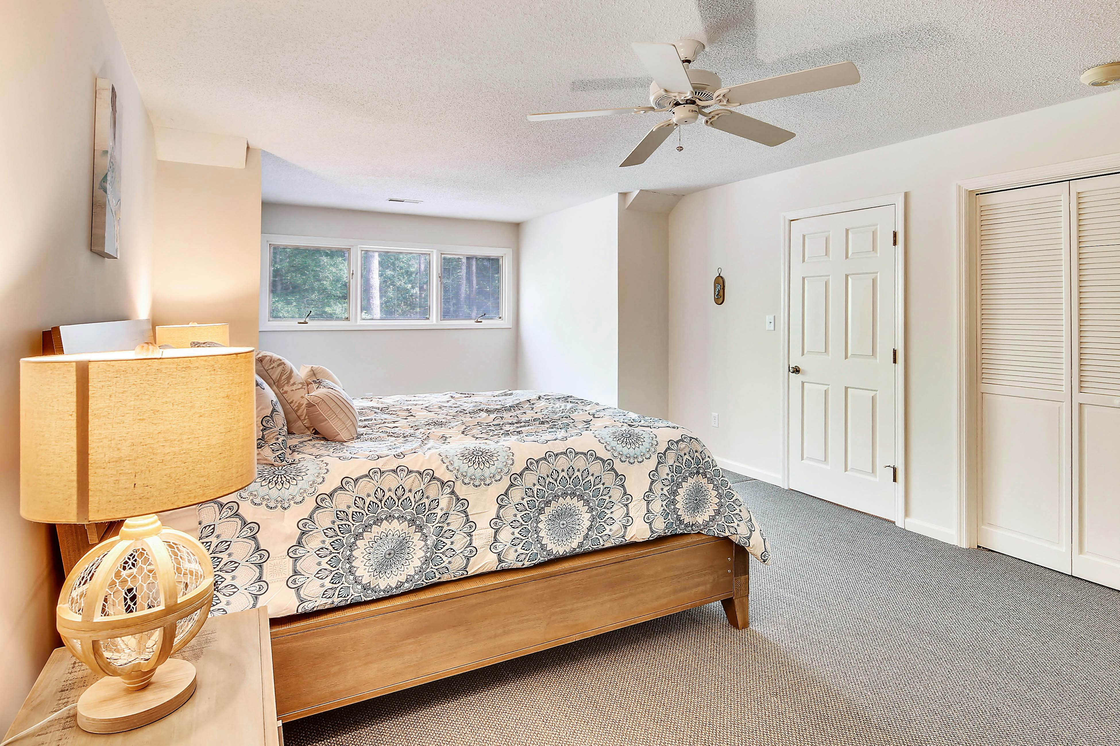 Dog-friendly home with large deck, on-site pools, tennis & Beach Club