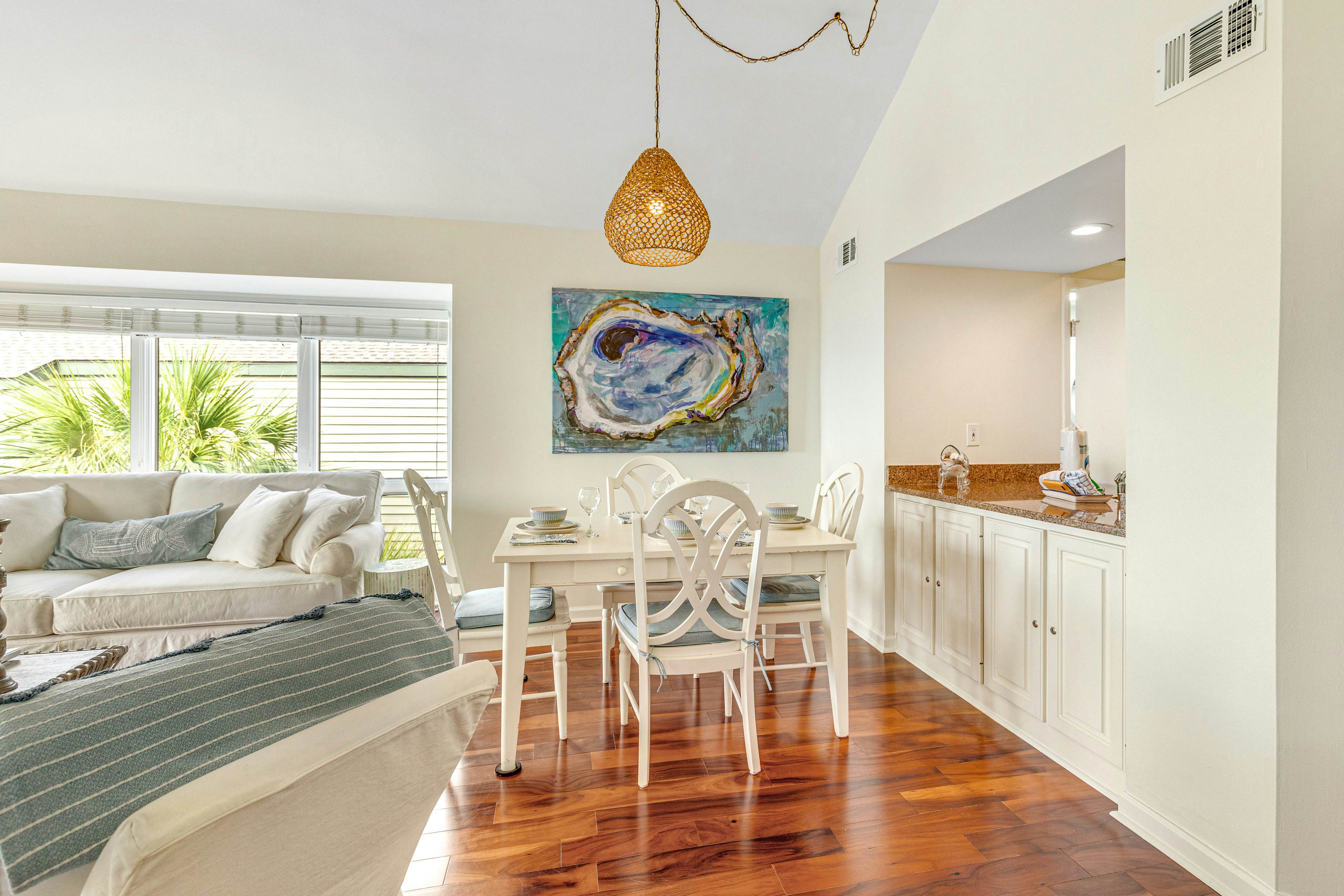 2nd floor villa with water views, lovely balcony & w/d - walk to Beach Club