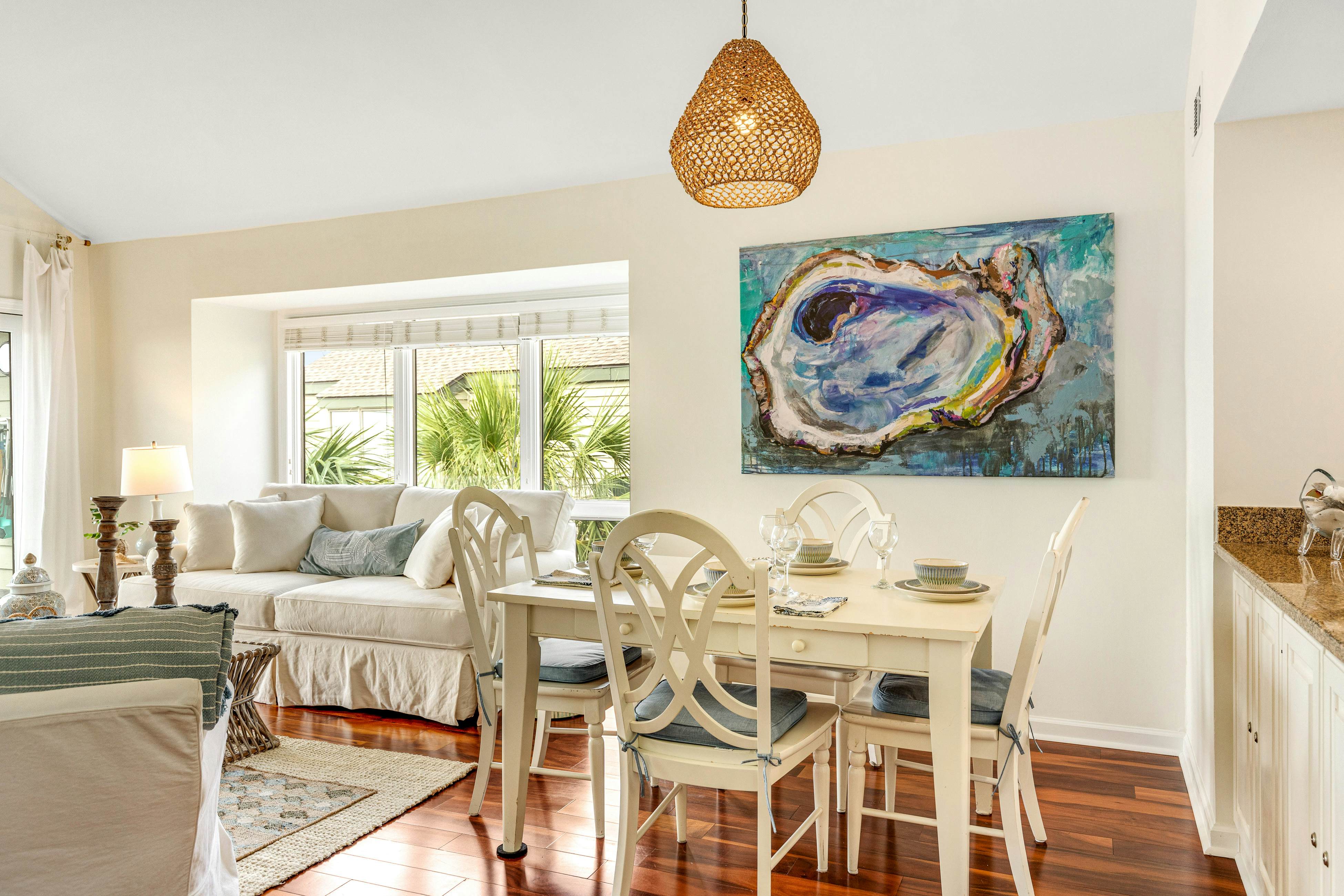 2nd floor villa with water views, lovely balcony & w/d - walk to Beach Club