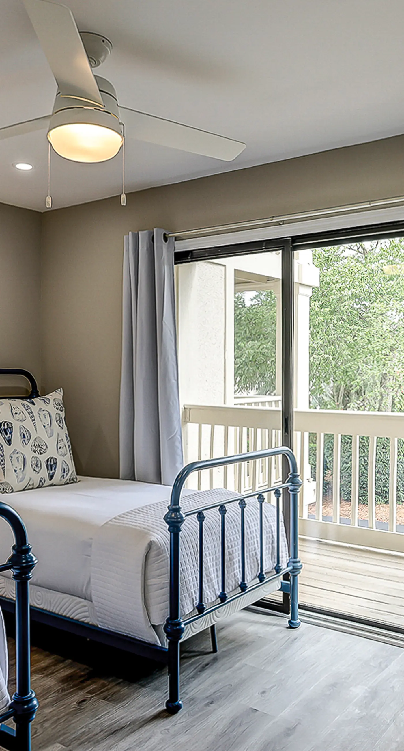 Fully updated condo with serene view, enclosed balcony, WiFi, W/D, pool, & gym