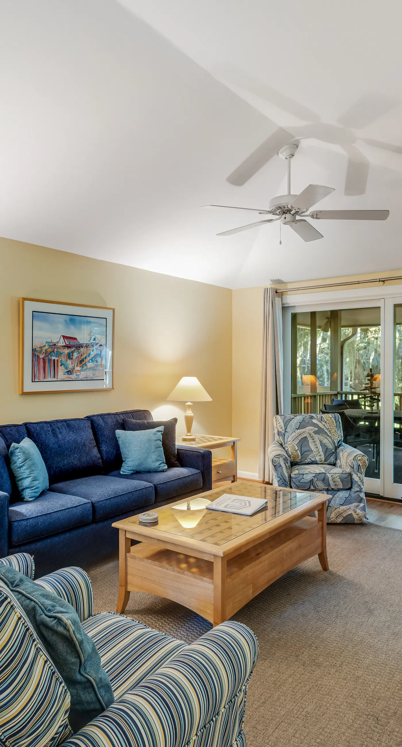 Charming Island Getaway with a Furnished Deck Offering Forest & Fairway Views