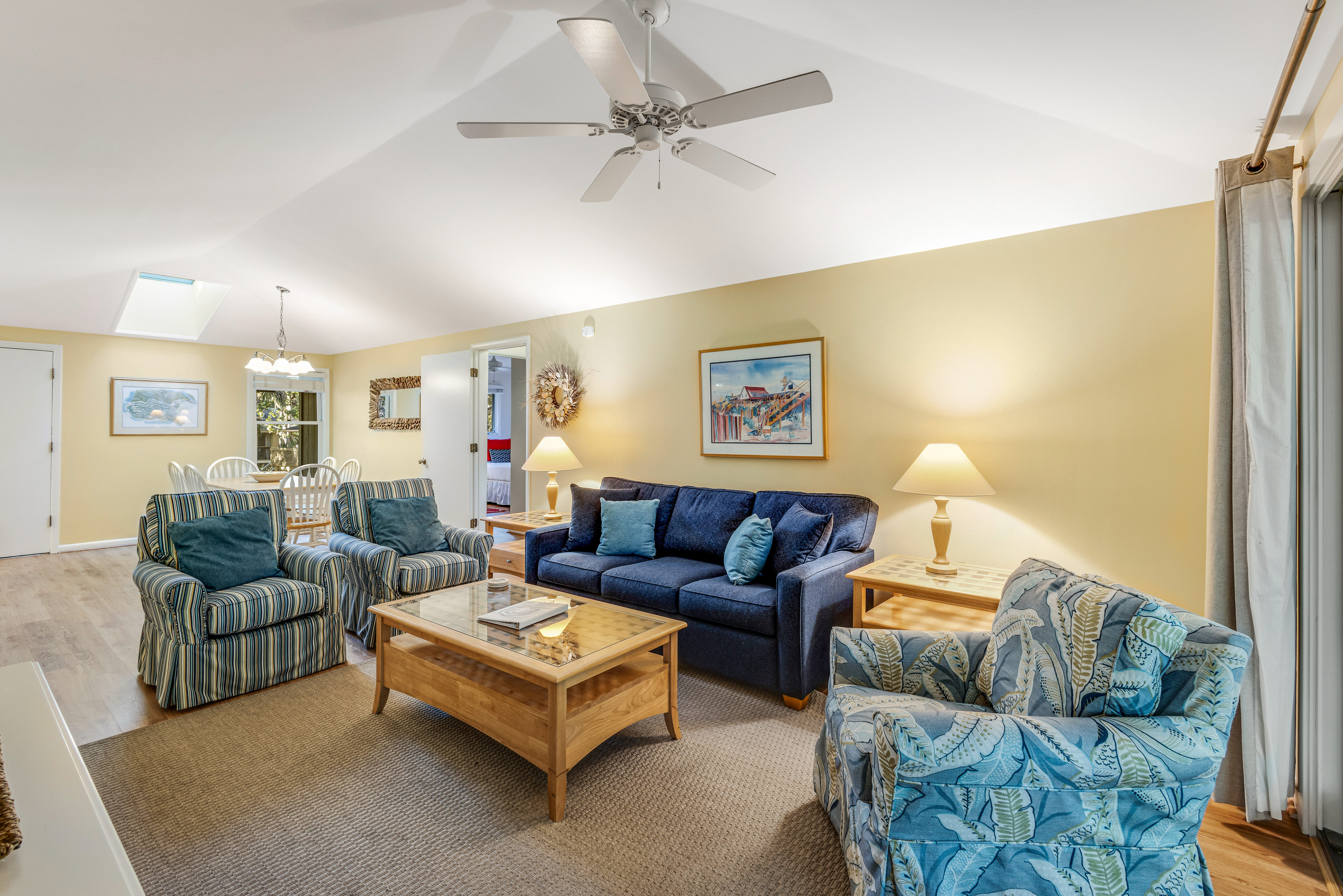 Charming Island Getaway with a Furnished Deck Offering Forest & Fairway Views