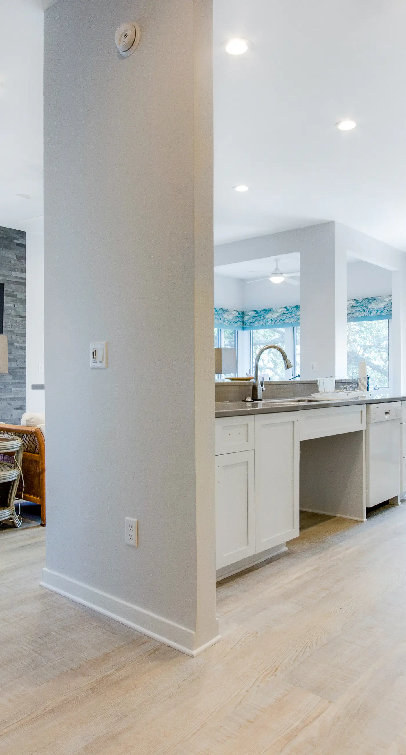 Handicap accessible villa featuring views of hole #1 at Crooked Oaks