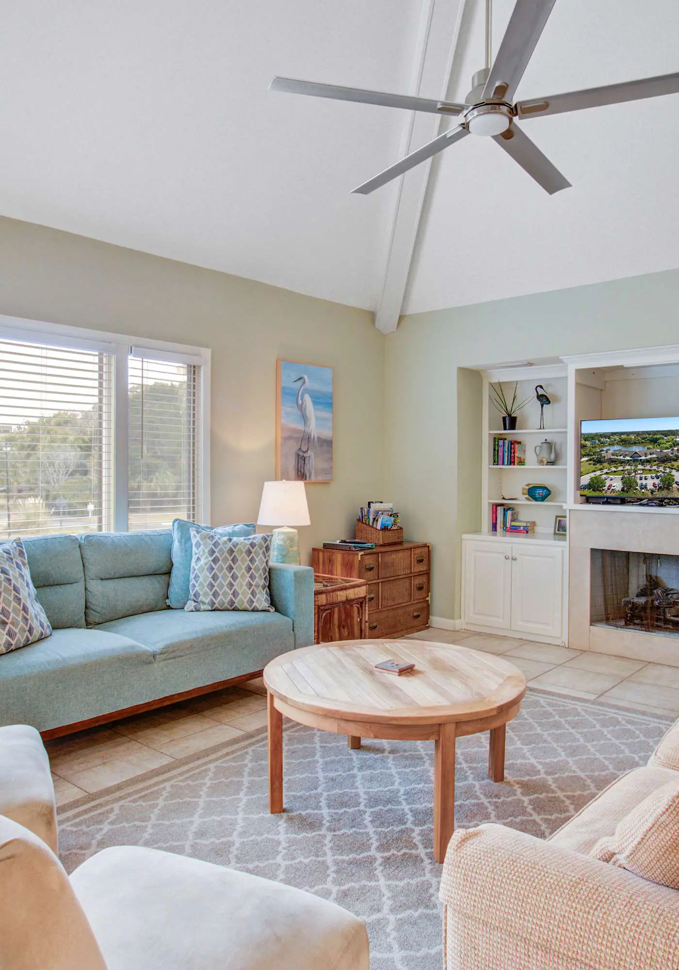 Villa with screened porch & fabulous views - just across the street from the beach