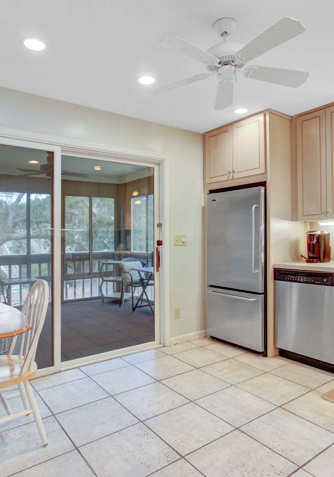 Villa with screened porch & fabulous views - just across the street from the beach