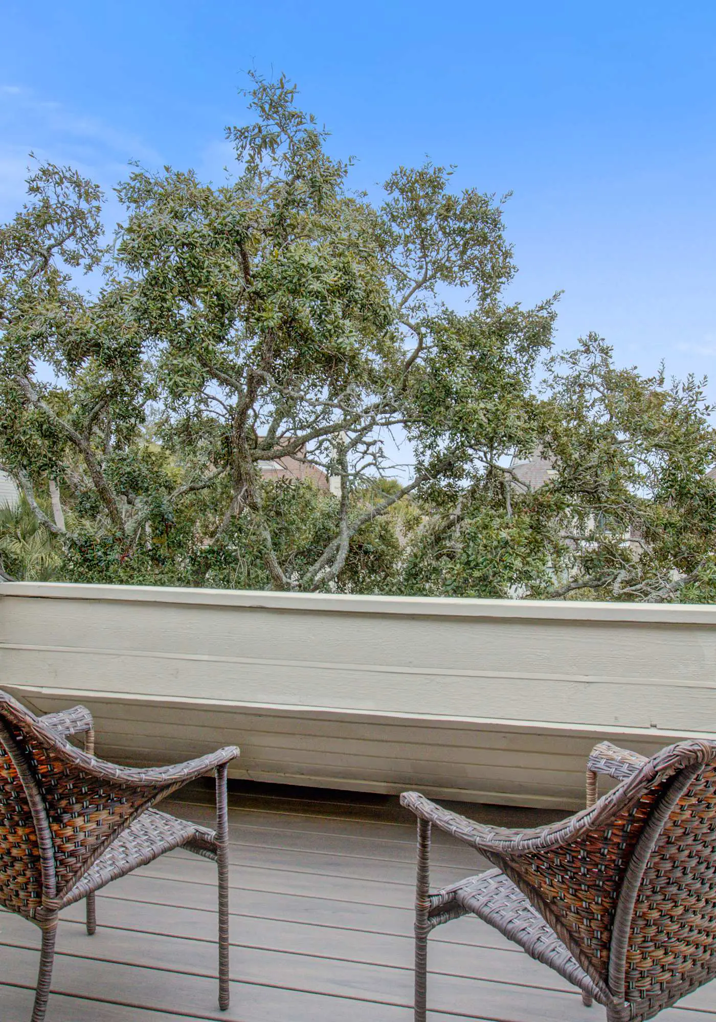 Villa with screened porch & fabulous views - just across the street from the beach