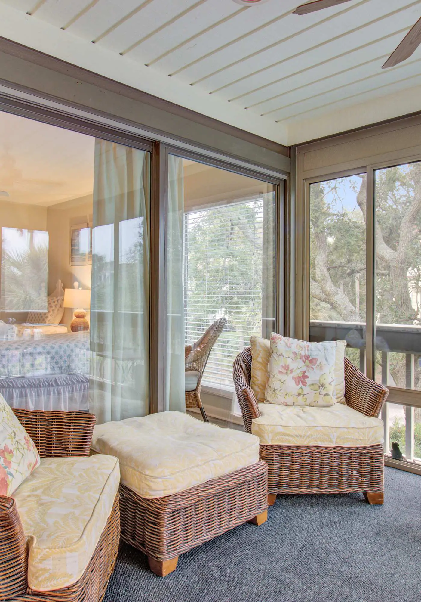 Villa with screened porch & fabulous views - just across the street from the beach
