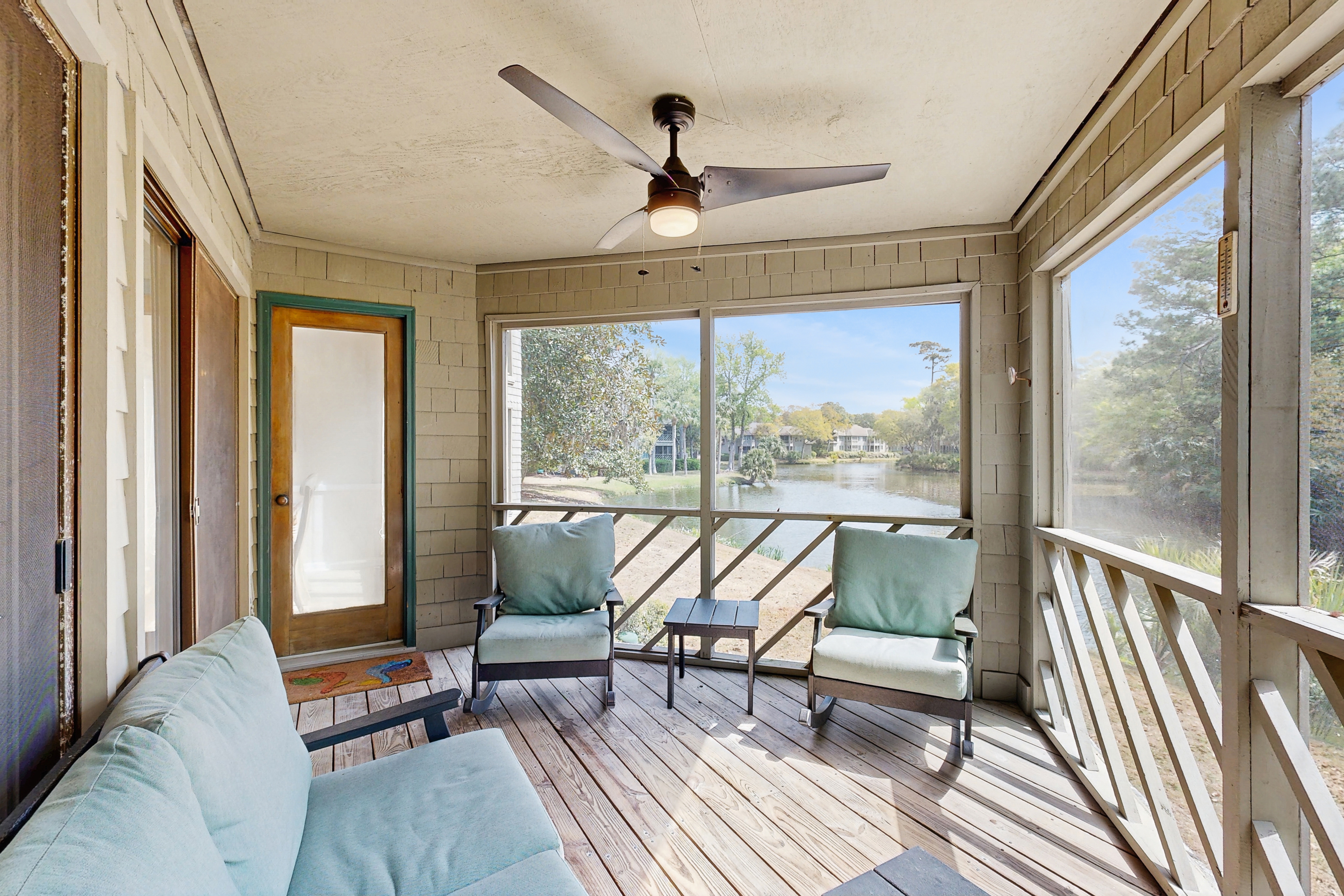 First floor villa w/ lagoon views from the screened porch - close to Atlantic