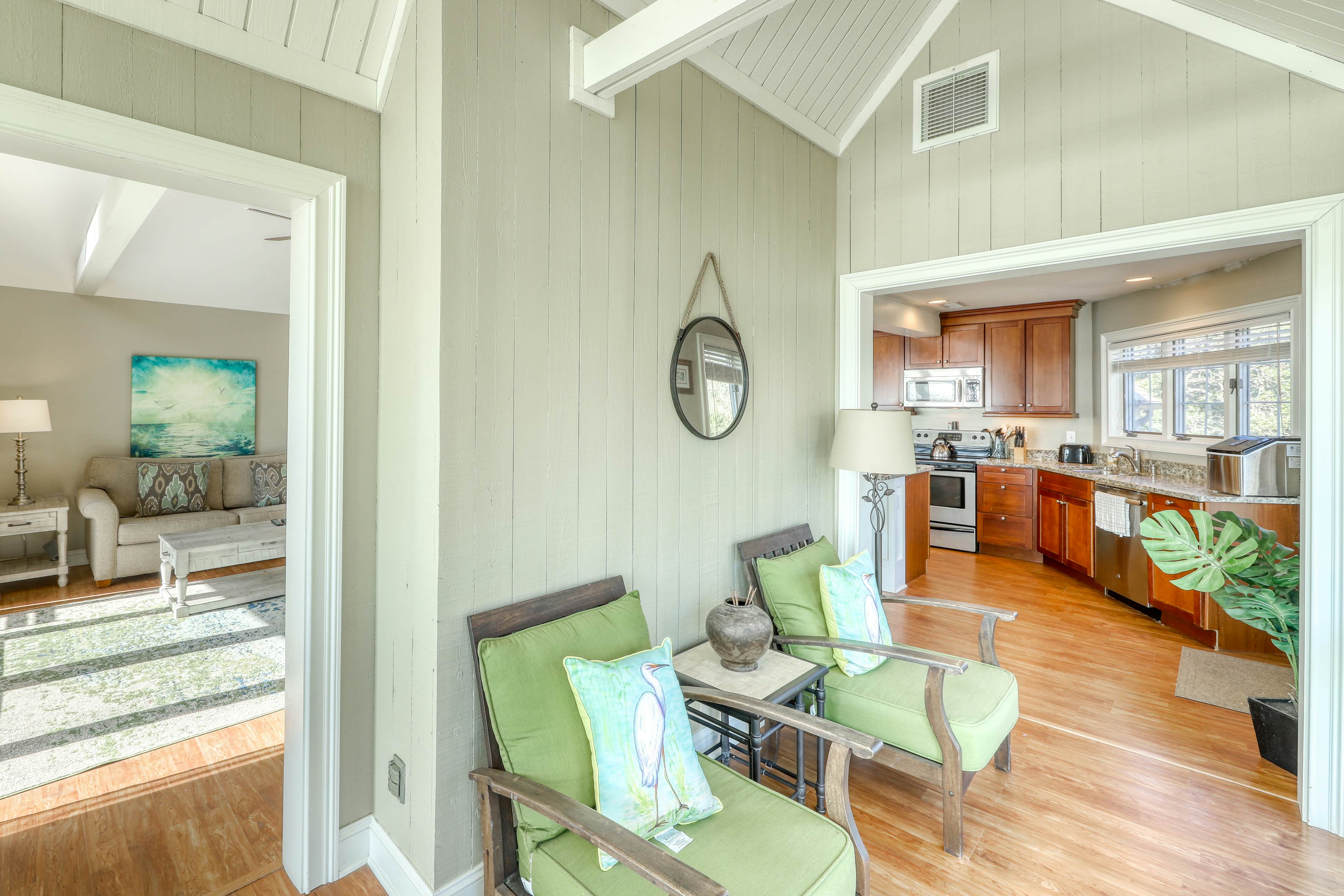 Dog-Friendly Waterfront Condo with Furnished Deck & Beach Views