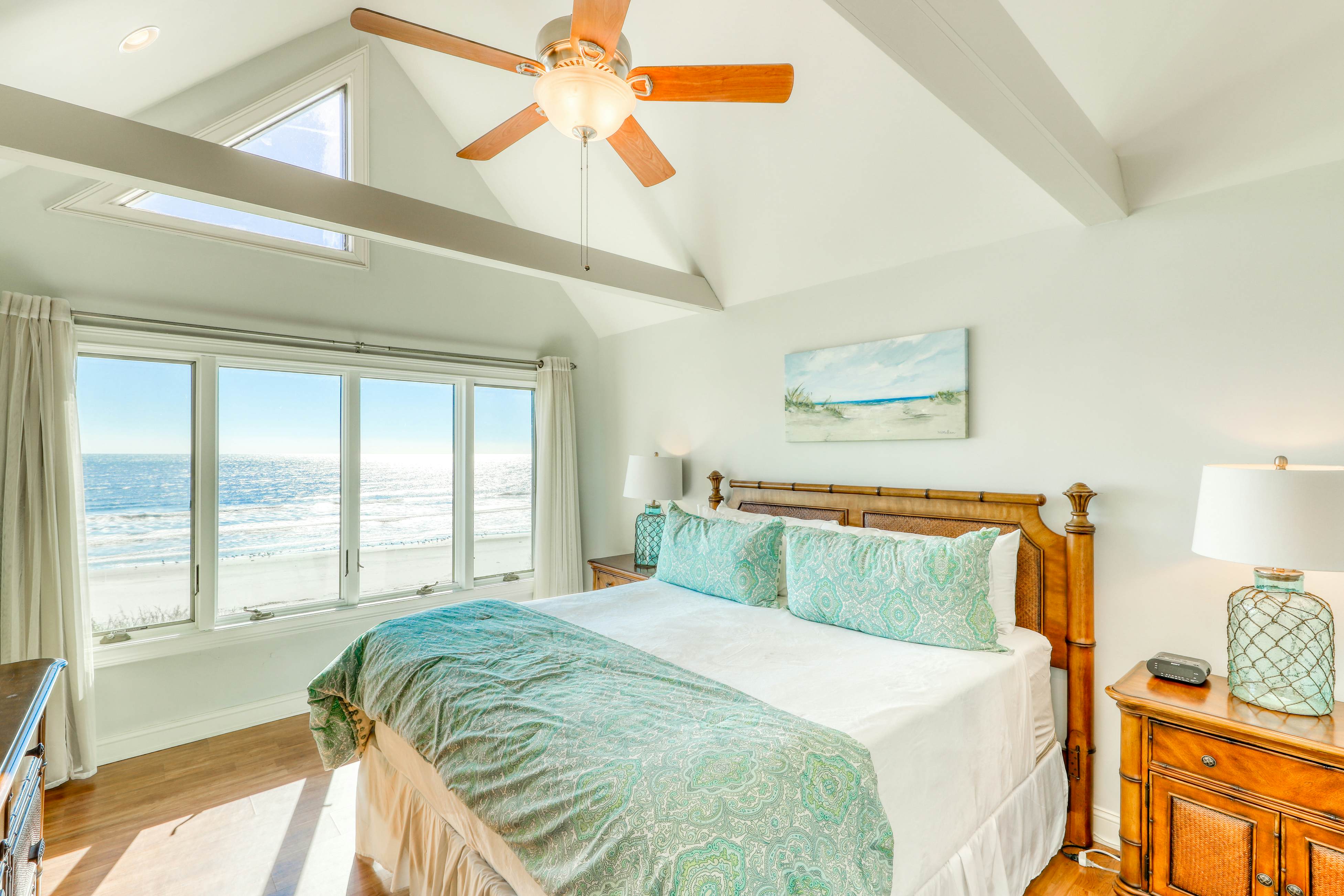 Dog-Friendly Waterfront Condo with Furnished Deck & Beach Views