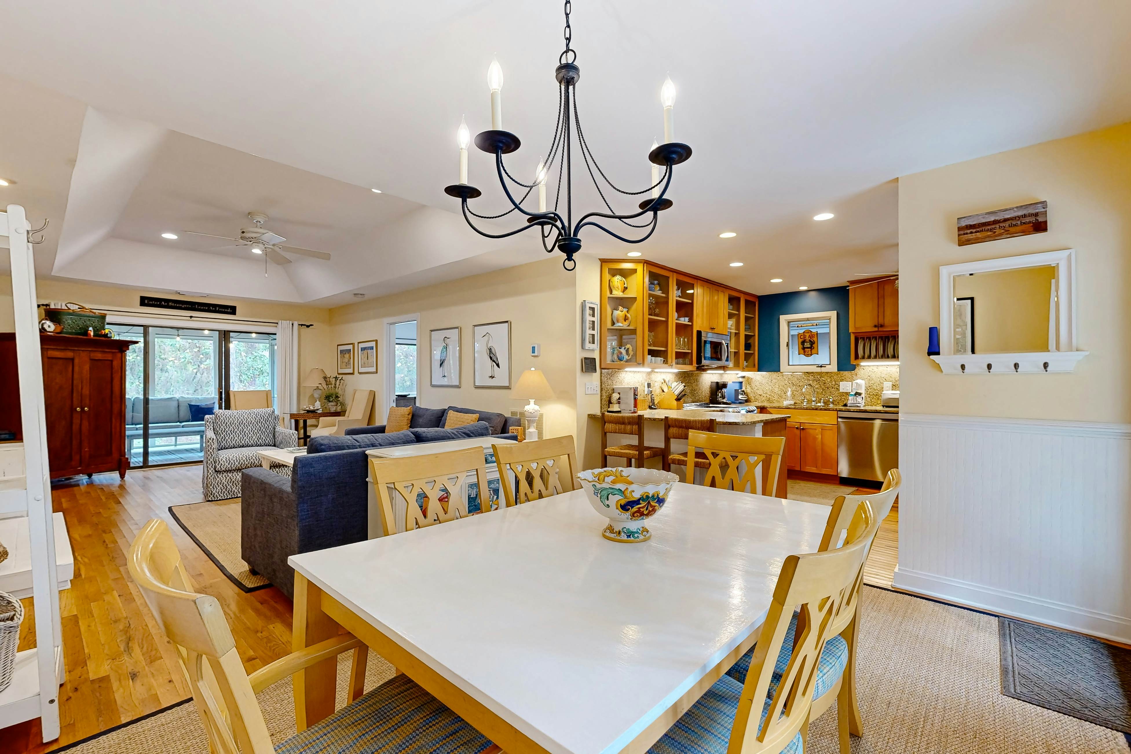 Dog-friendly home with deck, grill & pool - easy walk to beach, dining & shops