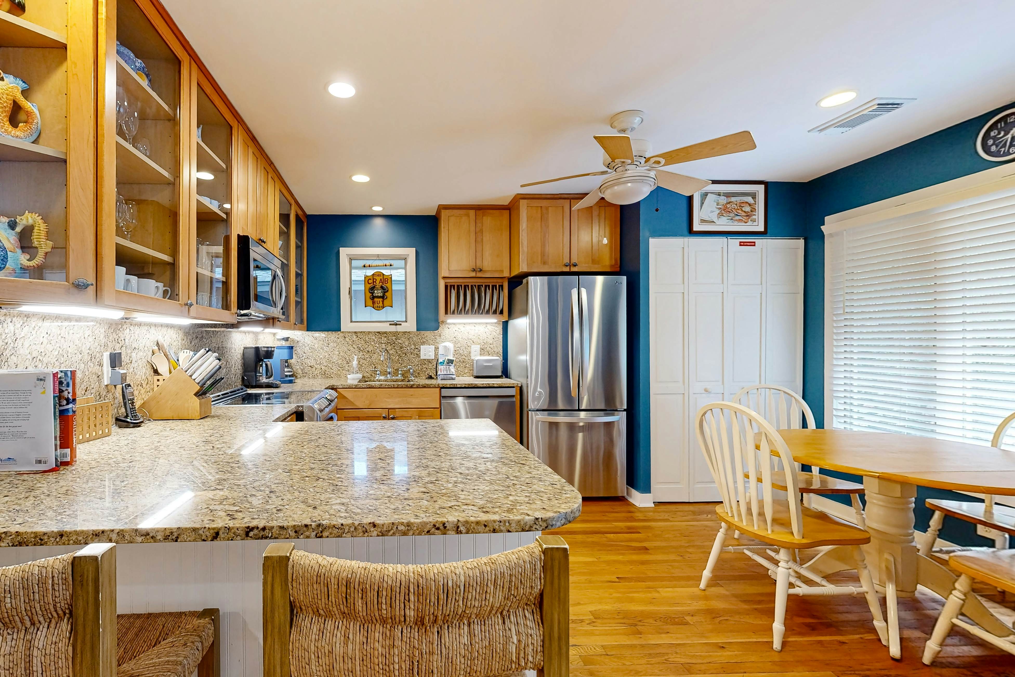 Dog-friendly home with deck, grill & pool - easy walk to beach, dining & shops