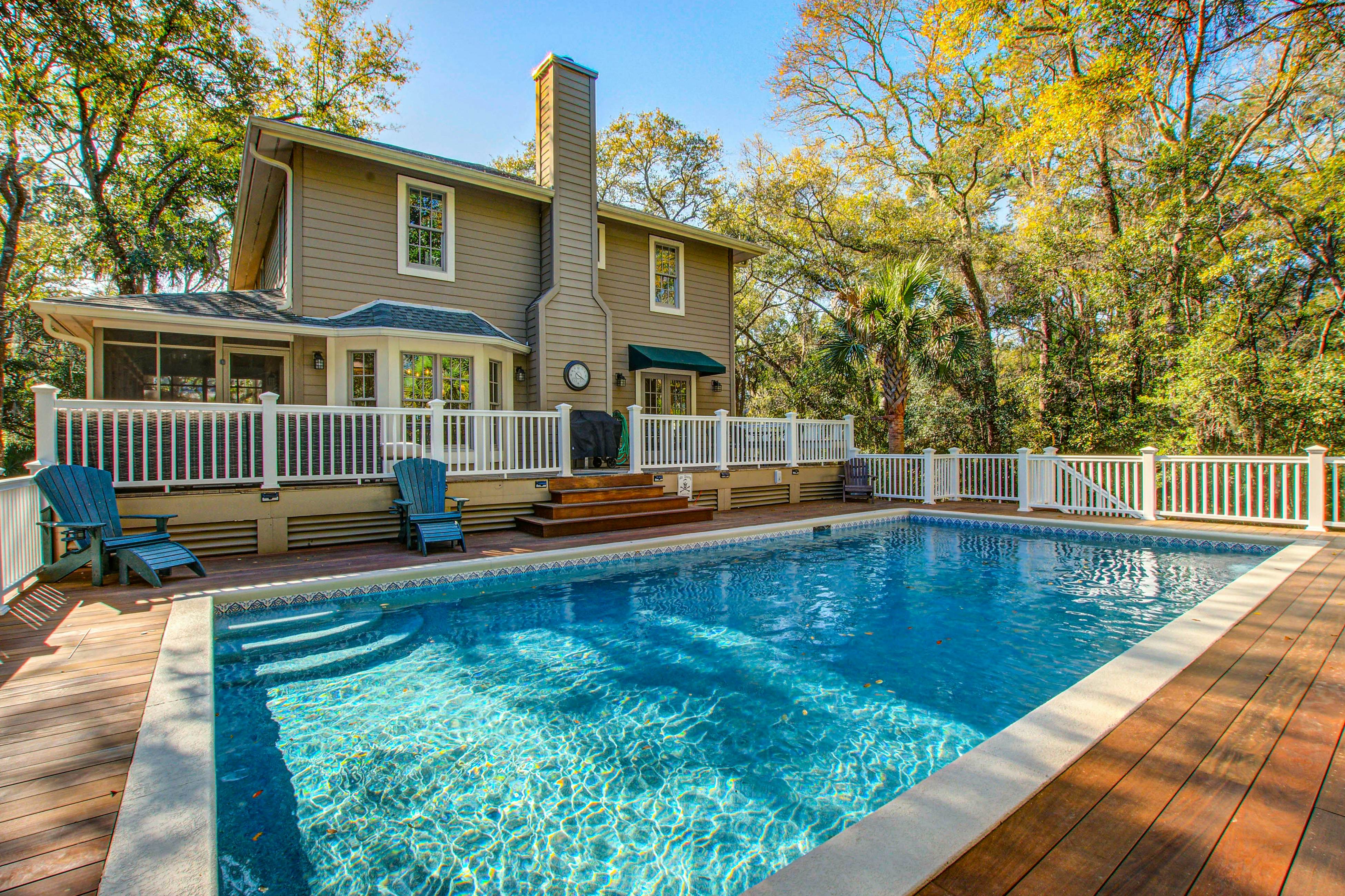 Quiet, Secluded Home w/ Private Pool - Close to Nature Trails, Beach, & Golf