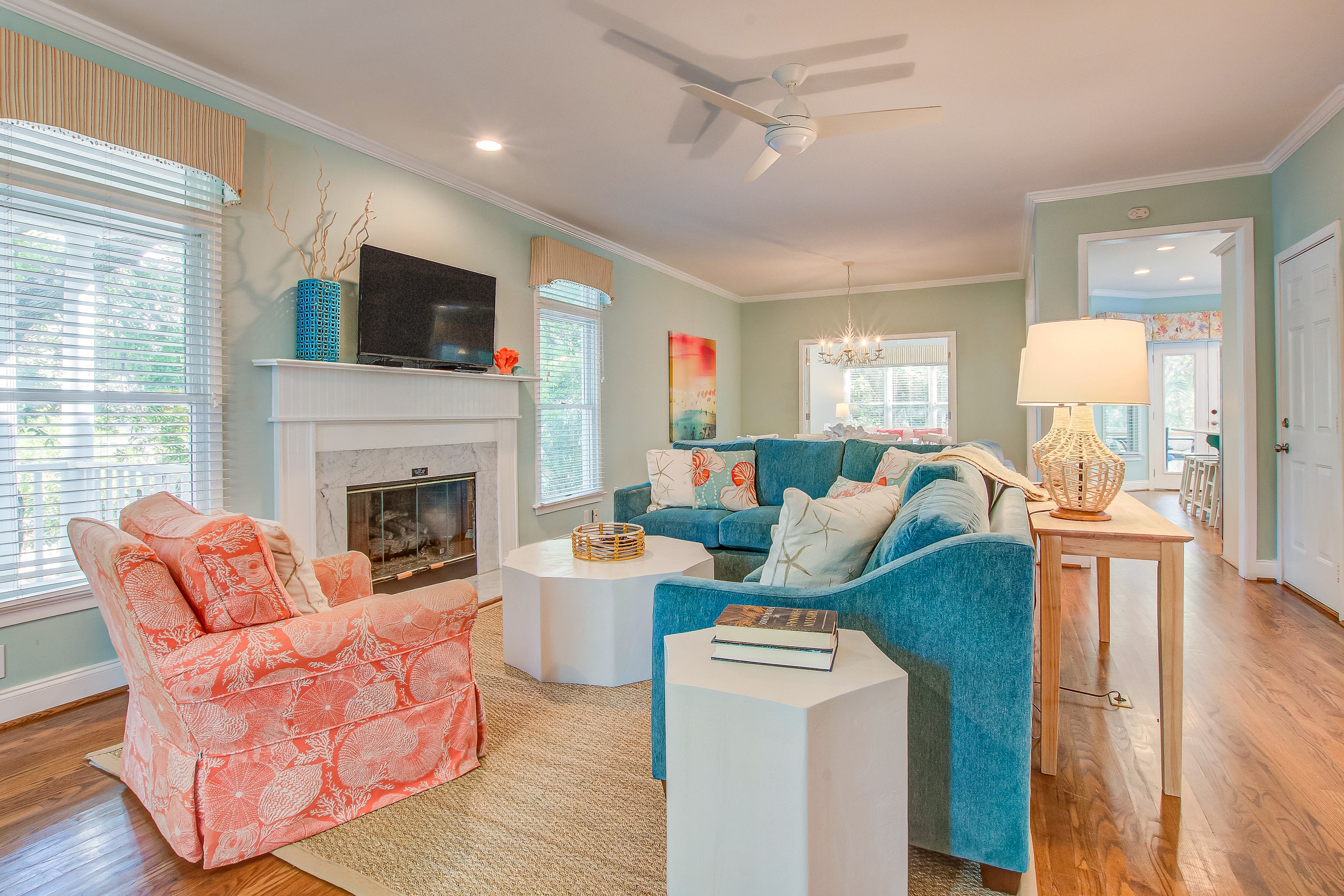 Elegant home on the boardwalk with 2 balconies & shared pools - walk to beach