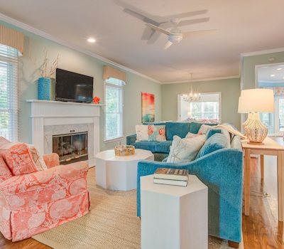 Elegant home on the boardwalk with 2 balconies & shared pools - walk to beach