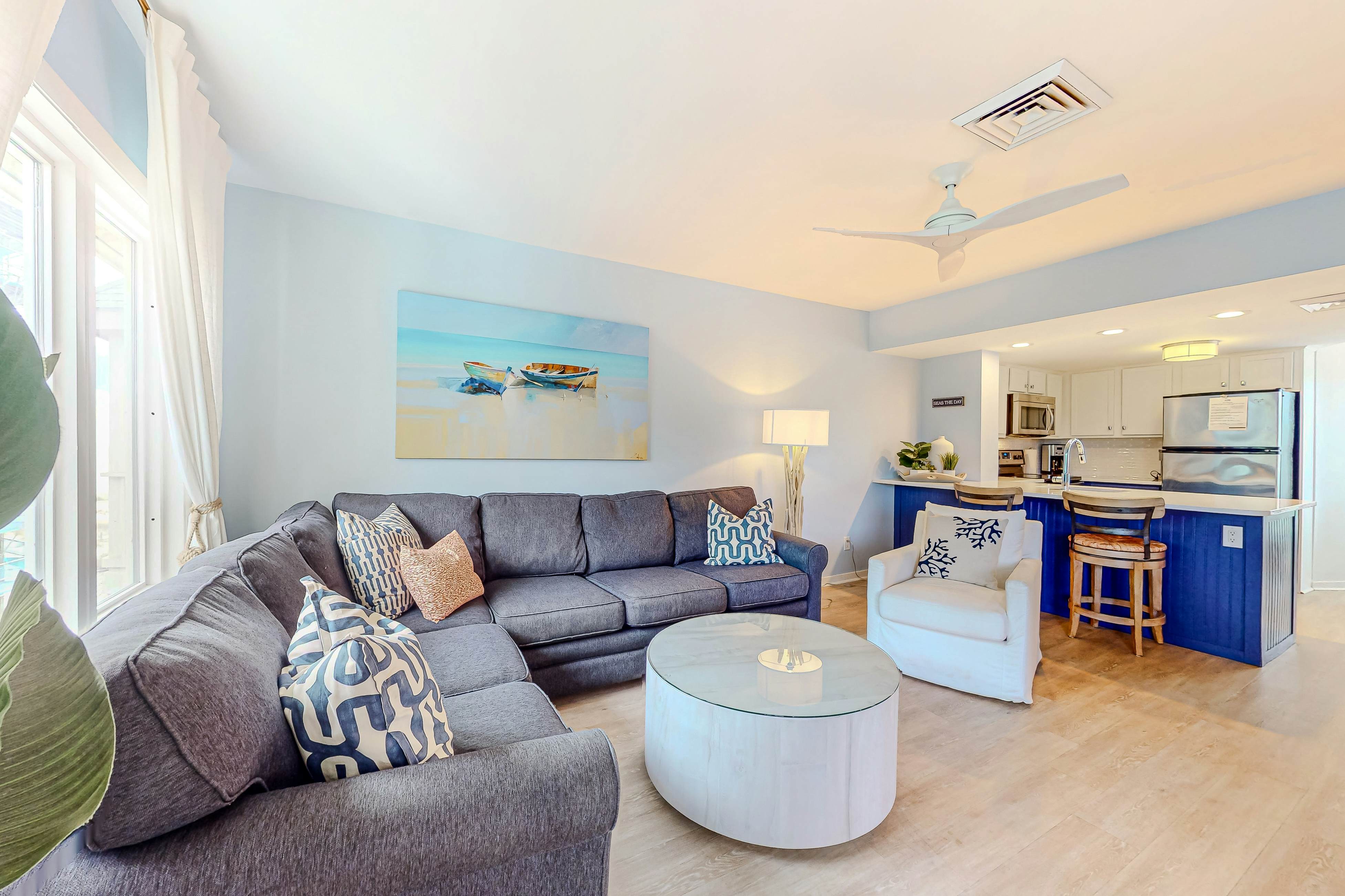 Two-story condo near beach with on-site pool & screened deck